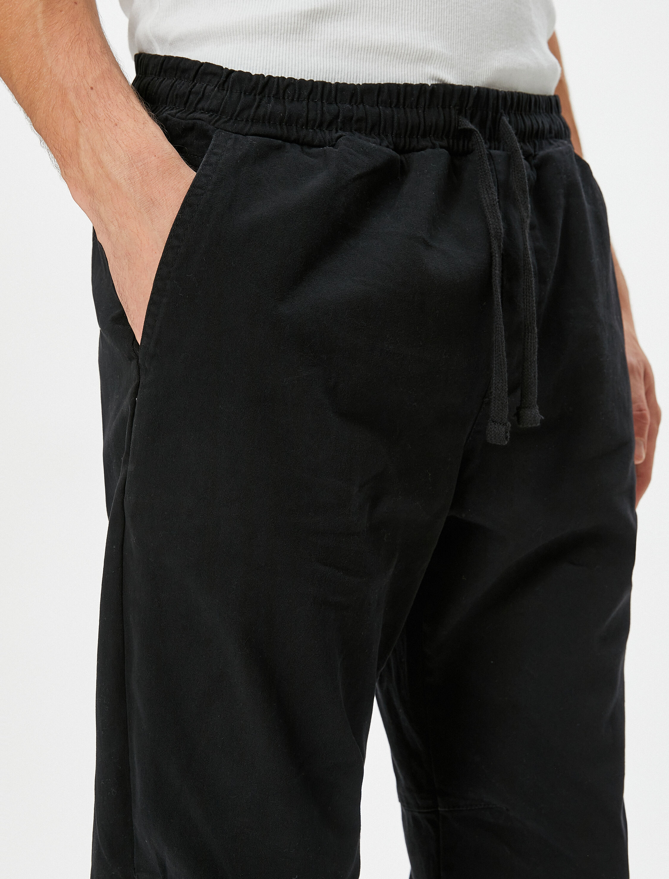 Jogger Pantolon Beli Bağcıklı Rahat Kesim Cepli