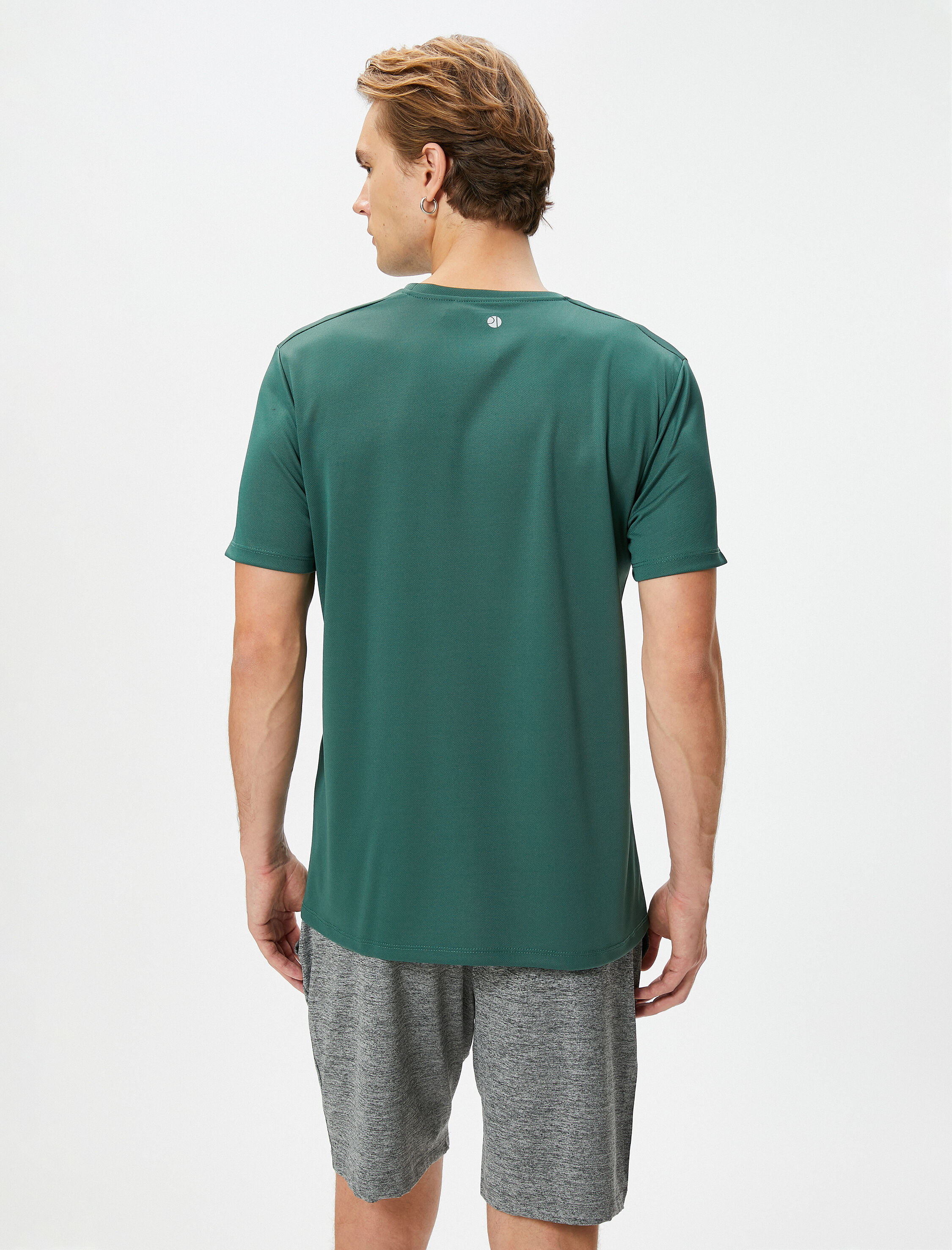   Spor Tişört Reflektör Baskılı Kısa Kollu Bisiklet Yaka