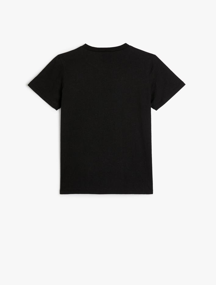 Erkek Çocuk Tişört Köpek Balığı Baskılı Kısa Kollu Pamuklu