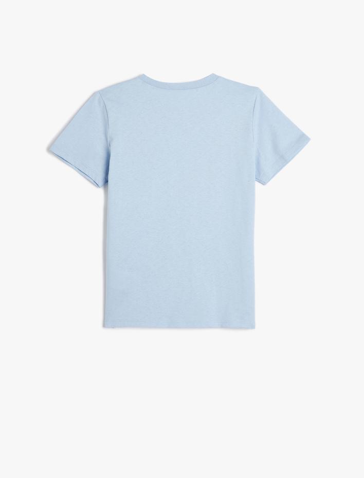 Erkek Çocuk Kuru Kafa Baskılı Tişört Kısa Kollu Bisiklet Yaka Pamuklu