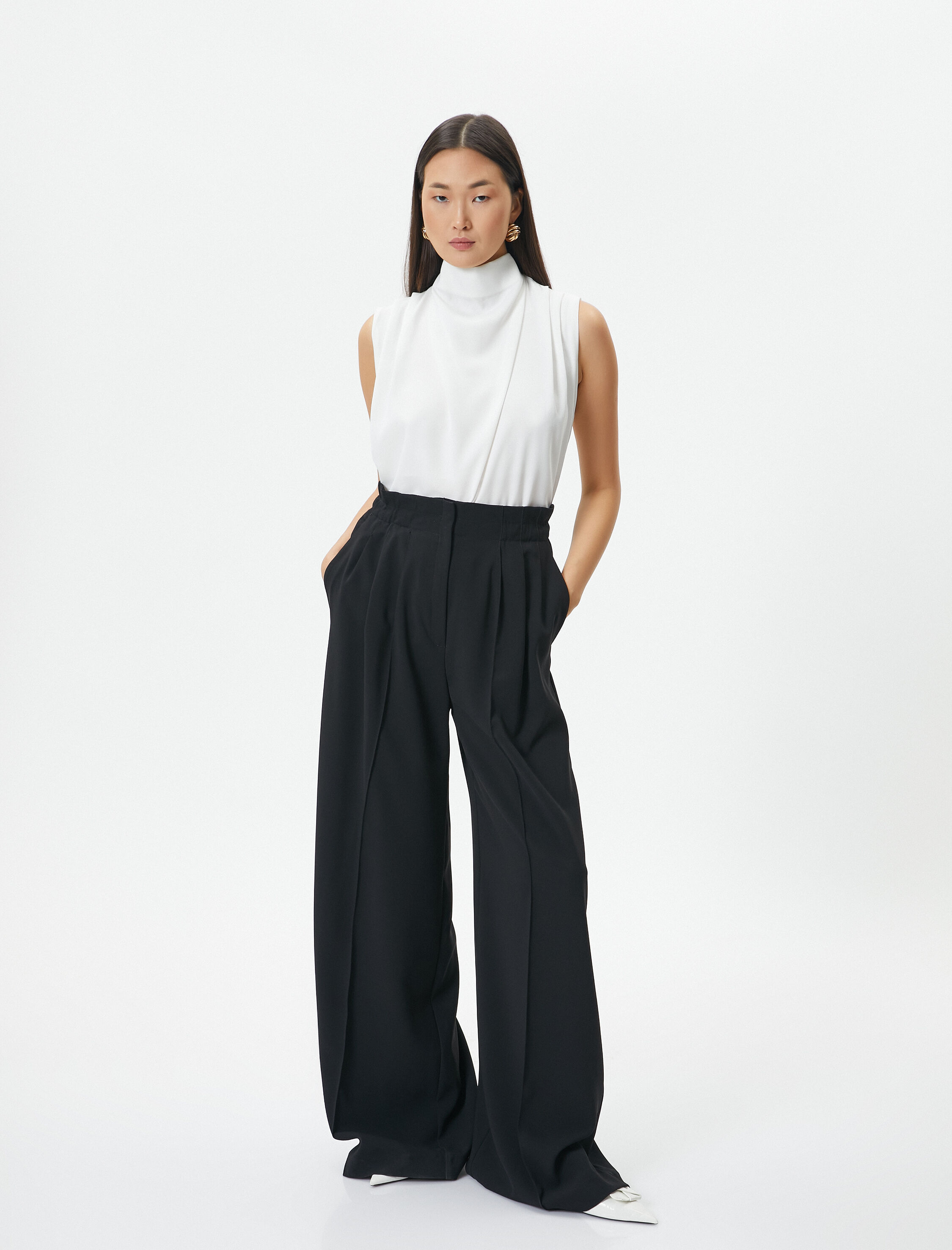   Drape Yaka Bluz Kolsuz