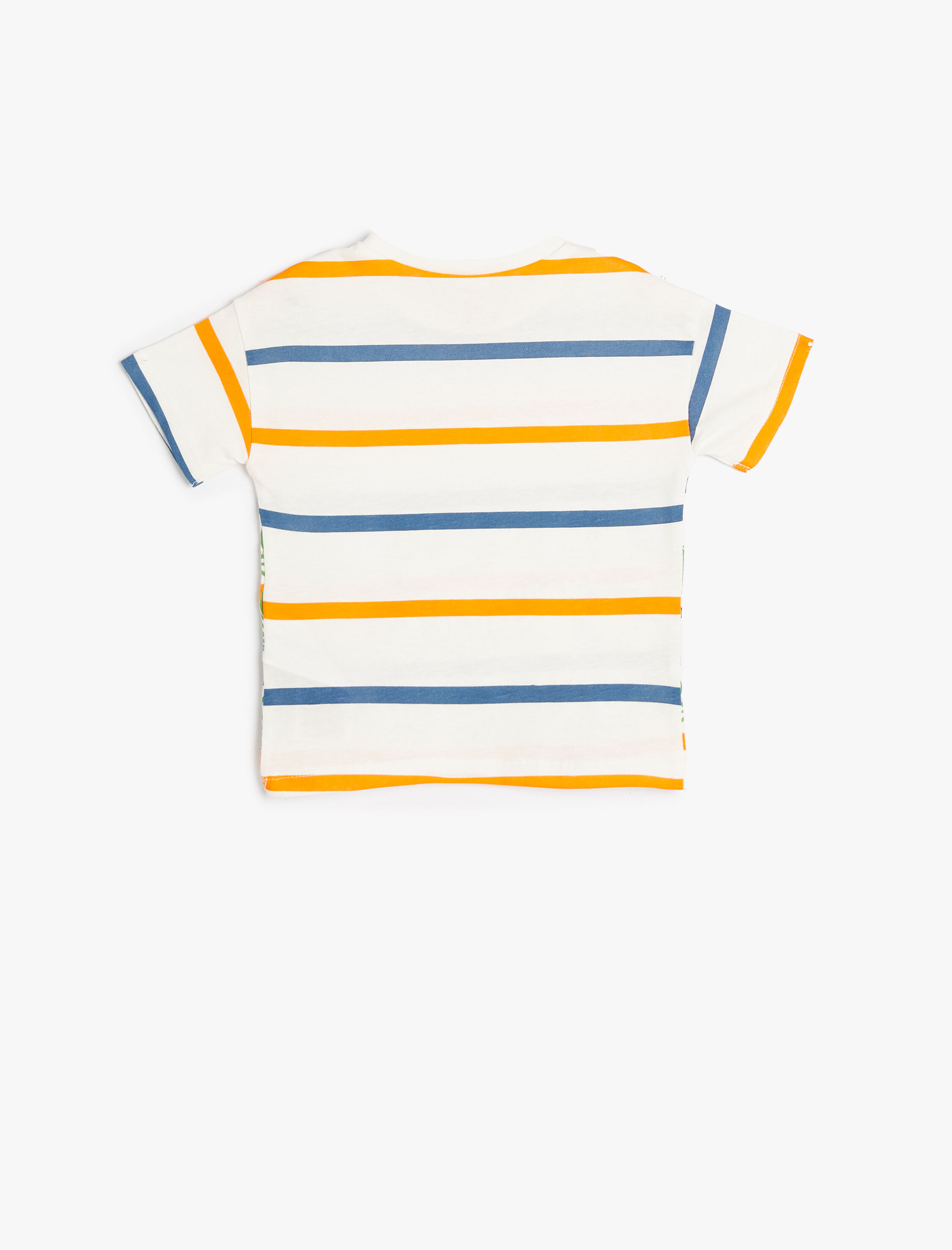  Erkek Bebek Tişört Hayvanlar Baskılı Kısa Kollu Pamuklu