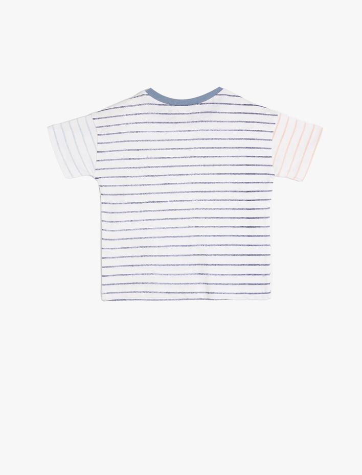 Erkek Bebek Basic Tişört Kısa Kollu Bisiklet Yaka Pamuklu