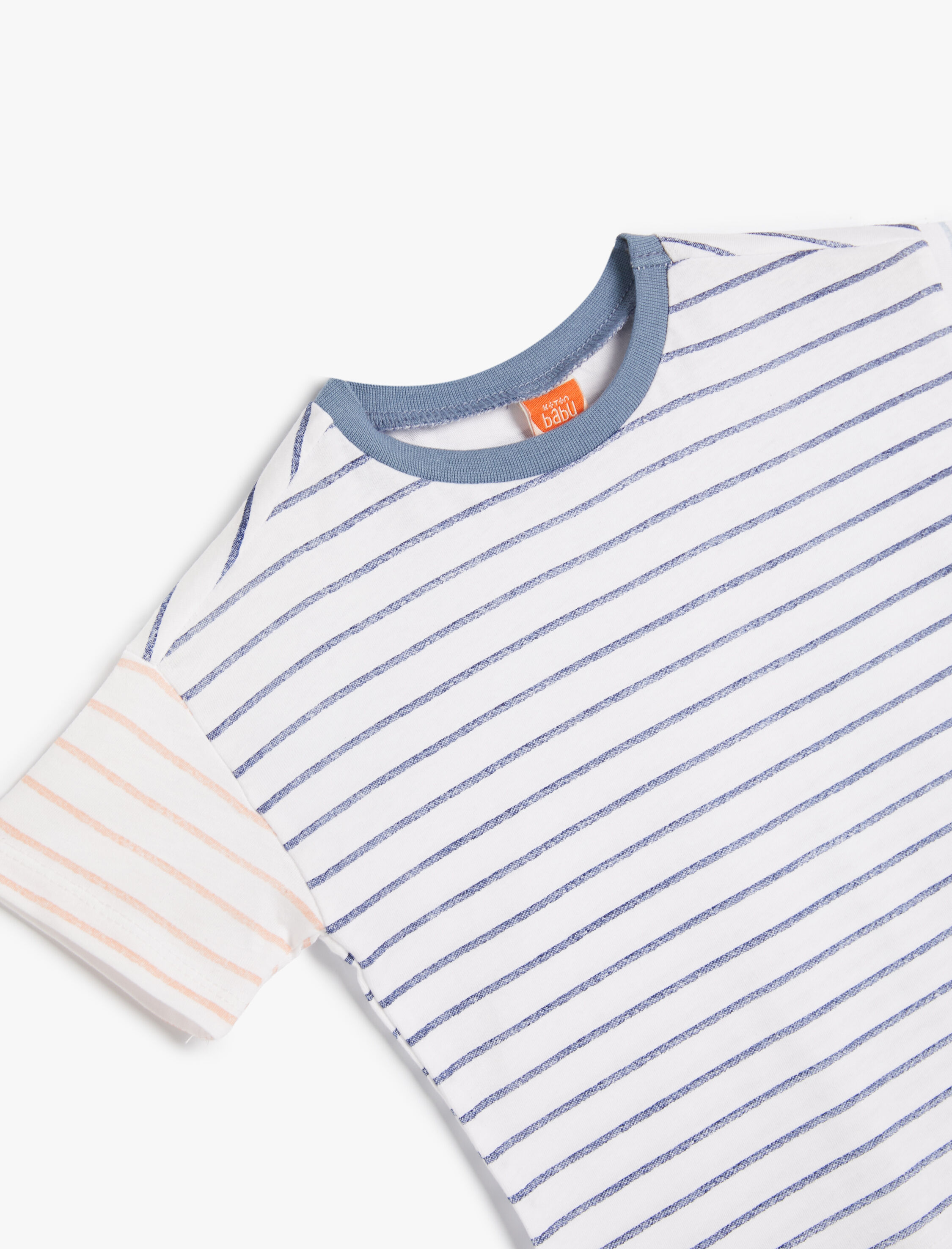  Erkek Bebek Basic Tişört Kısa Kollu Bisiklet Yaka Pamuklu