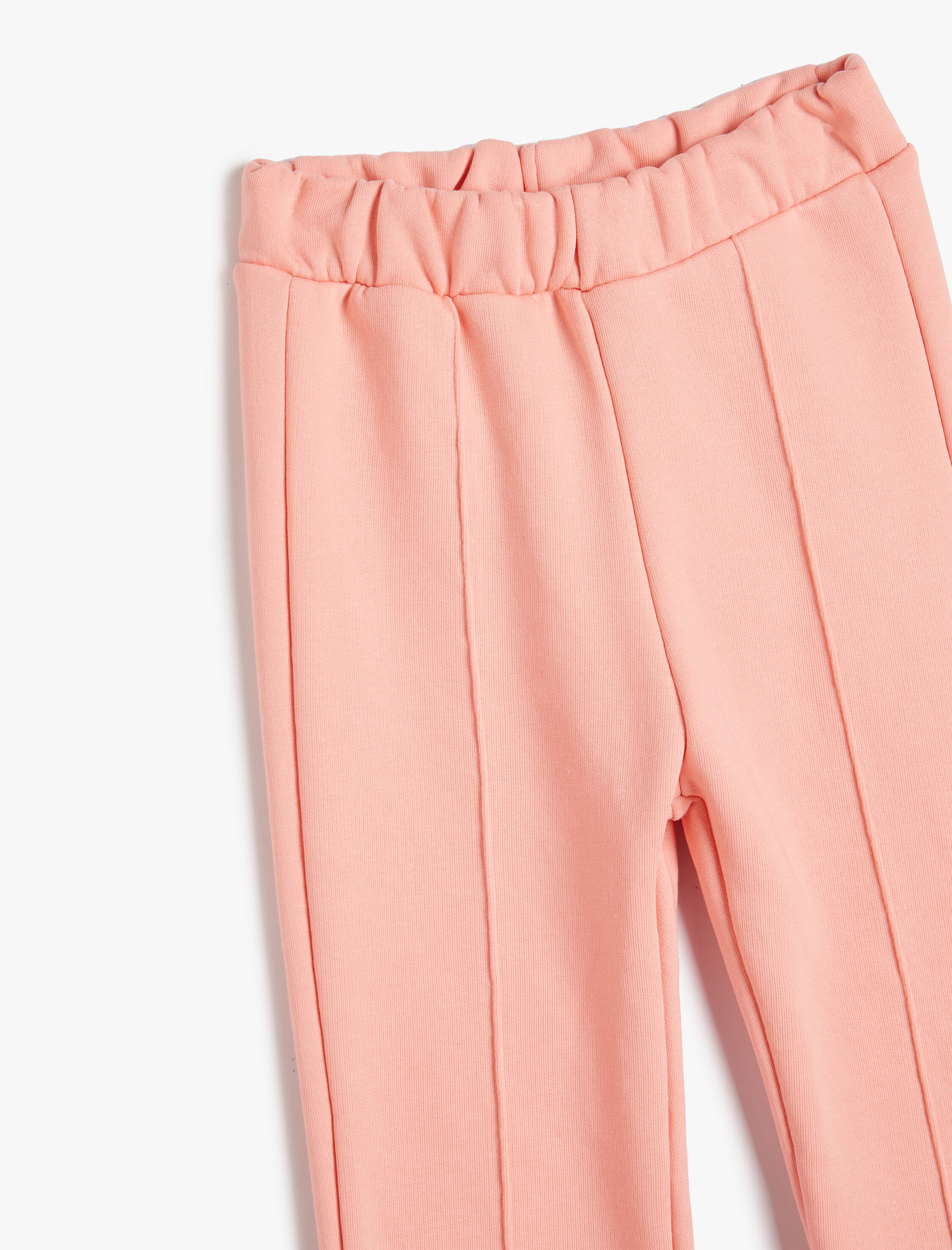 Kız Çocuk Basic Jogger Eşofman Altı Nervürlü Beli Lastikli Cepli Şardonlu