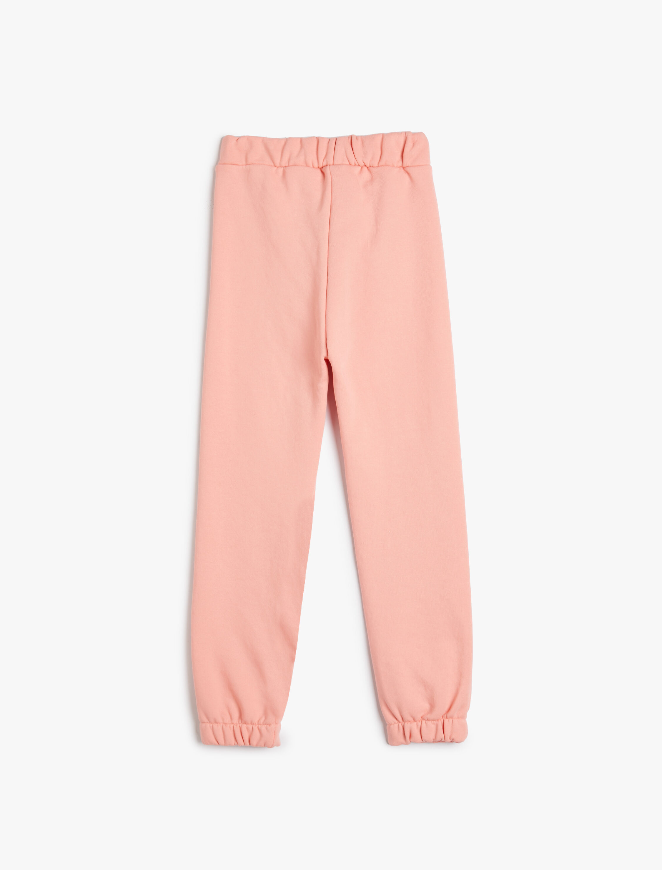 Kız Çocuk Basic Jogger Eşofman Altı Nervürlü Beli Lastikli Cepli Şardonlu