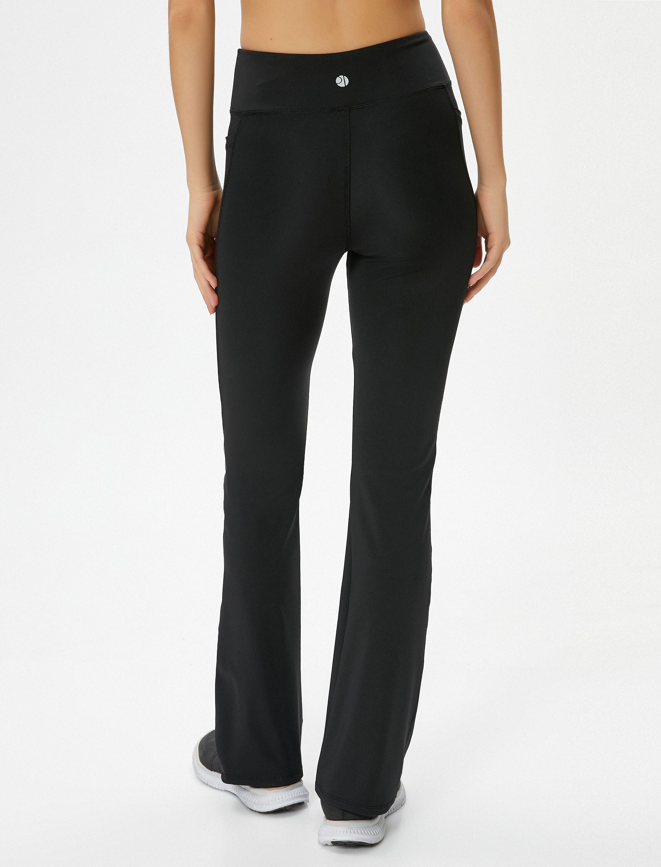   İspanyol Paça Spor Tayt Yüksek Bel Cep Detaylı Slim Fit