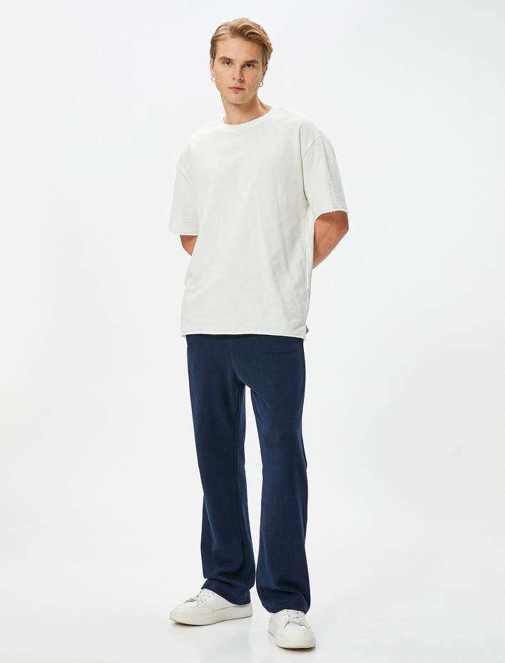  Oversize Eşofman Altı Beli Bağcıklı Bol Paça Cep Detaylı