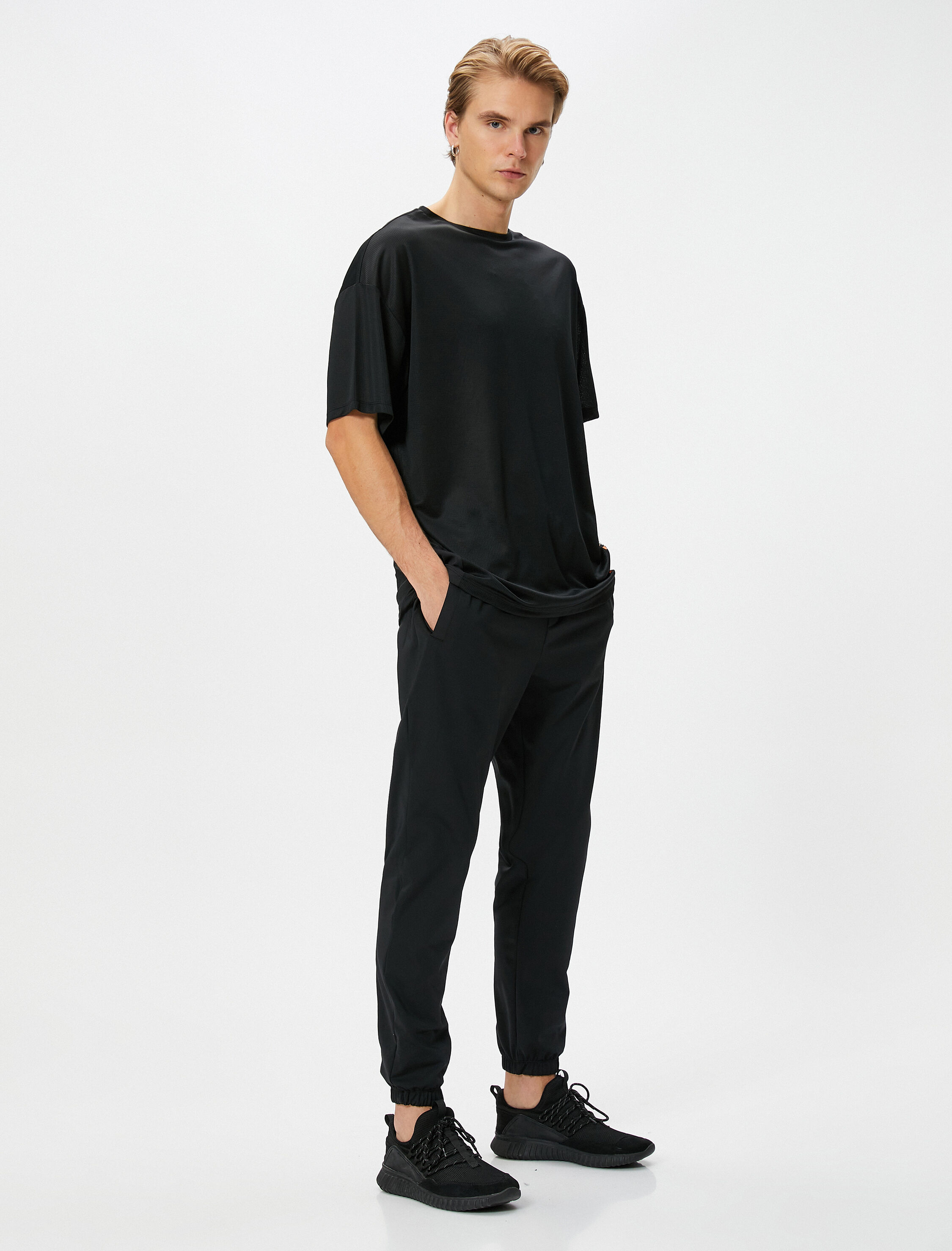   Jogger Eşofman Altı Beli Bağcıklı Cep Detaylı