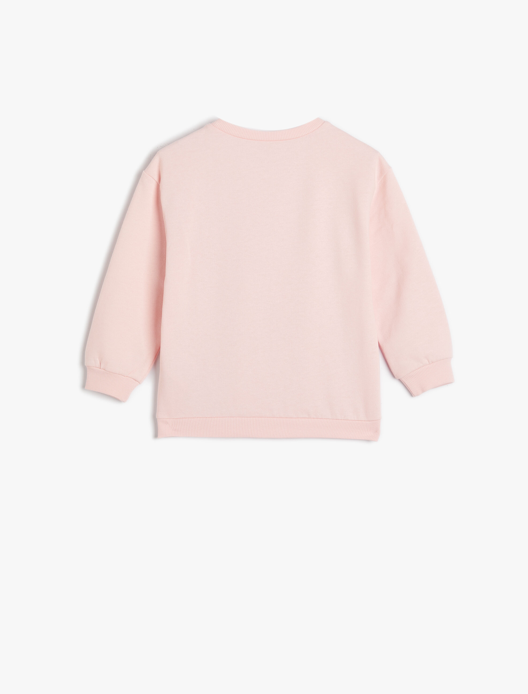  Kız Bebek Sweatshirt Unicorn Baskılı Uzun Kollu Şardonlu Pamuklu