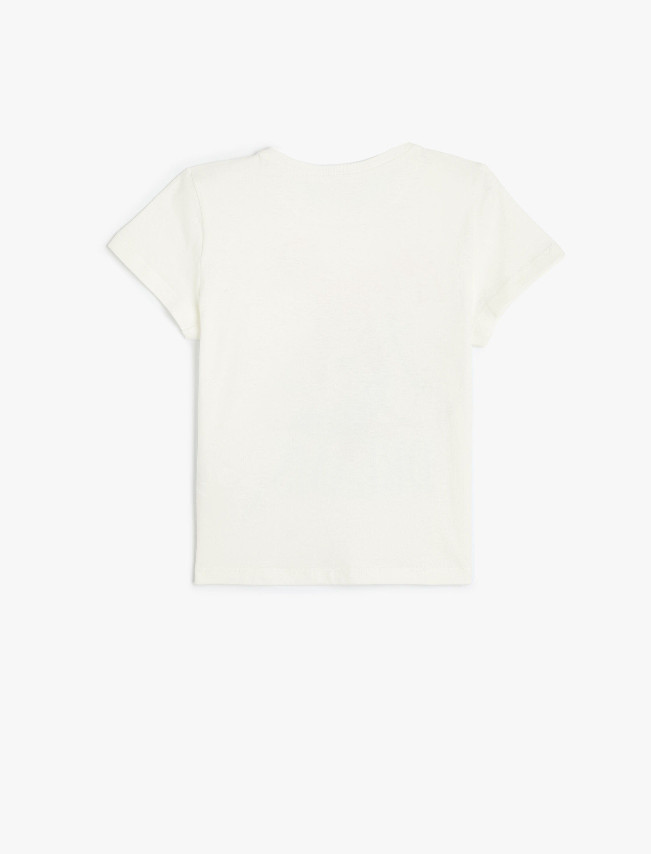  Kız Çocuk Tişört Kız Çocuk Baskılı Kısa Kollu Bisiklet Yaka Pamuklu