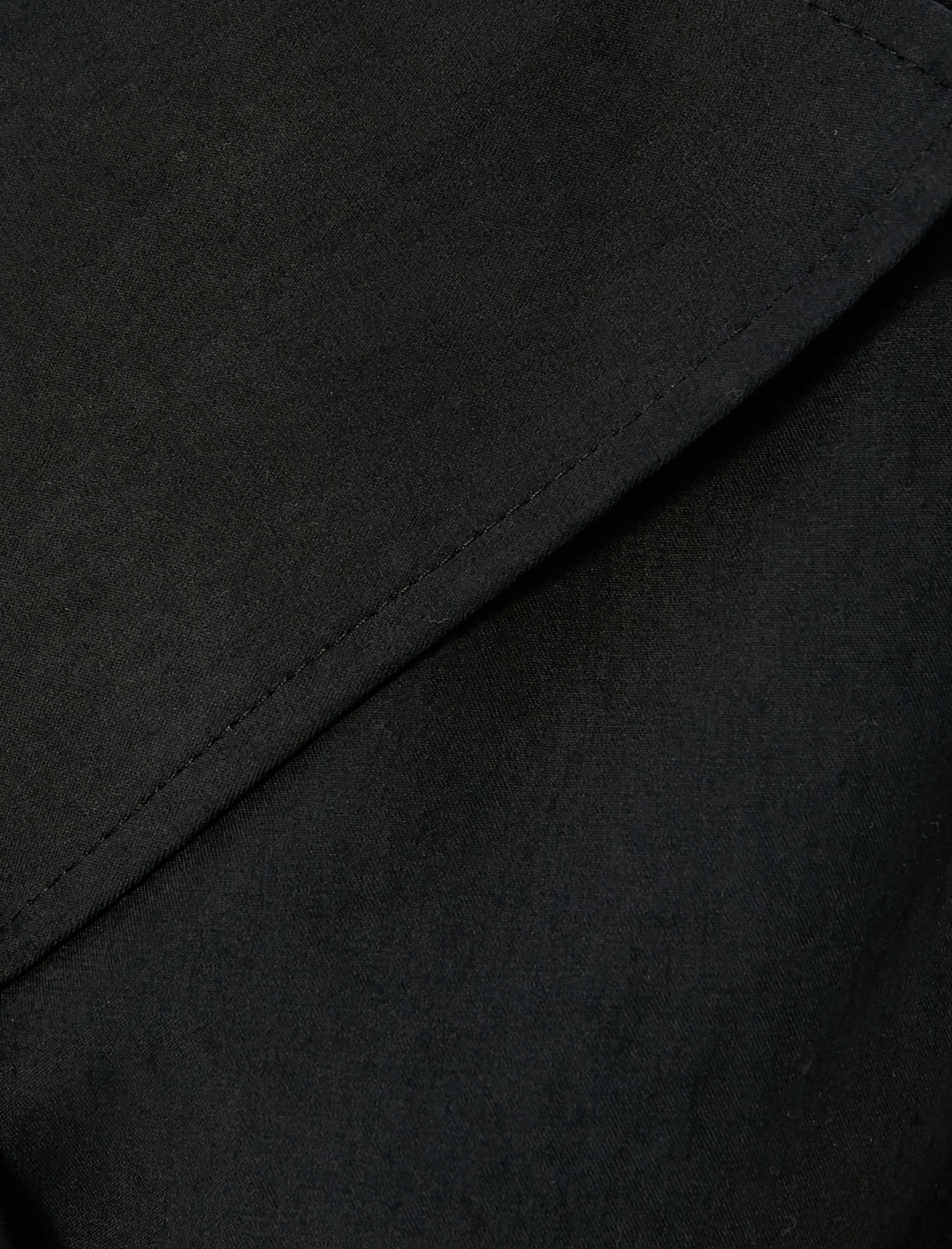   Uzun Trençkot Kruvaze Düğmeli Kemerli