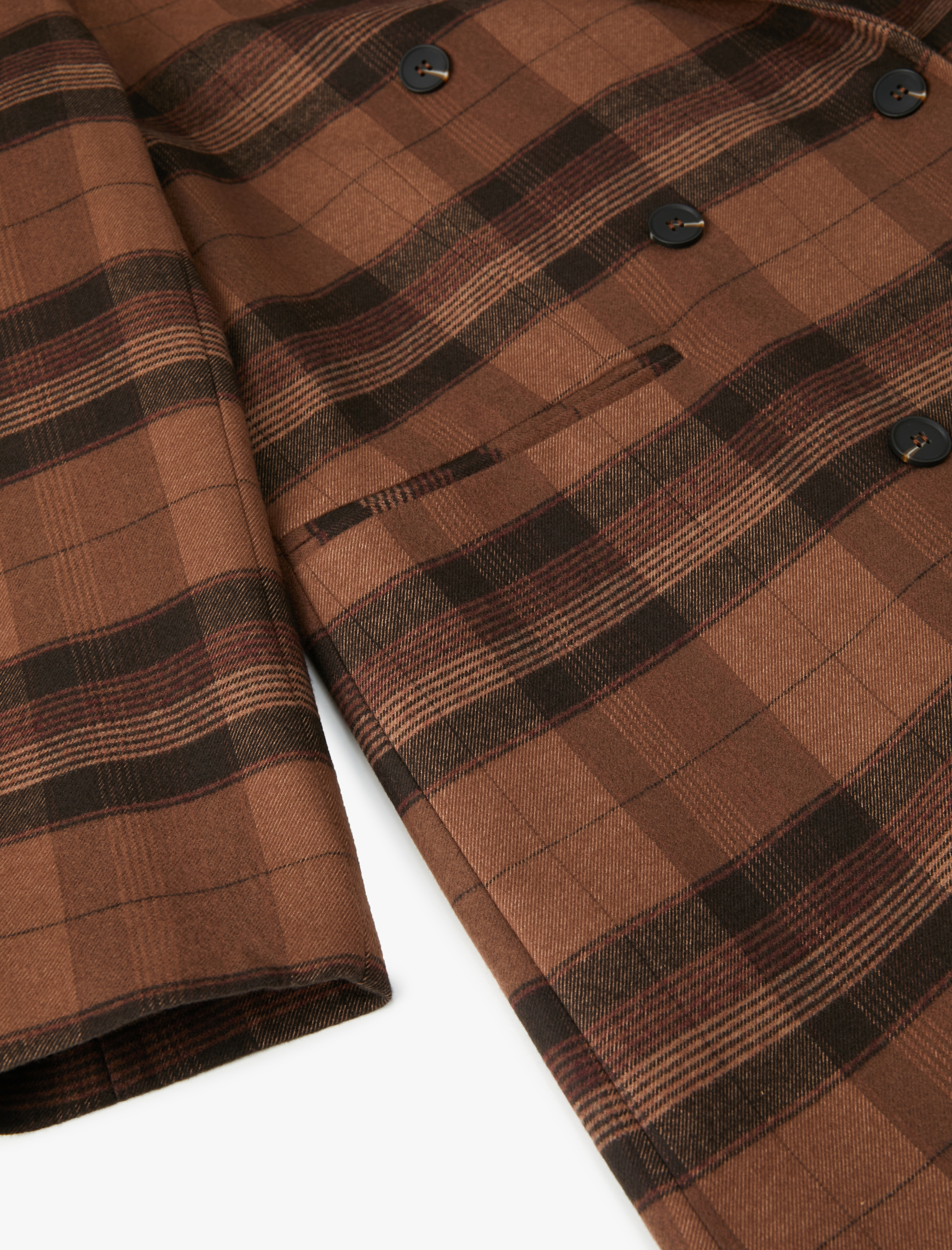   Oversize Kaşe Kaban Uzun Kruvaze Düğmeli Cepli