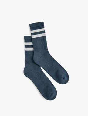 Havlu Çorap Kolej Şerit Desenli