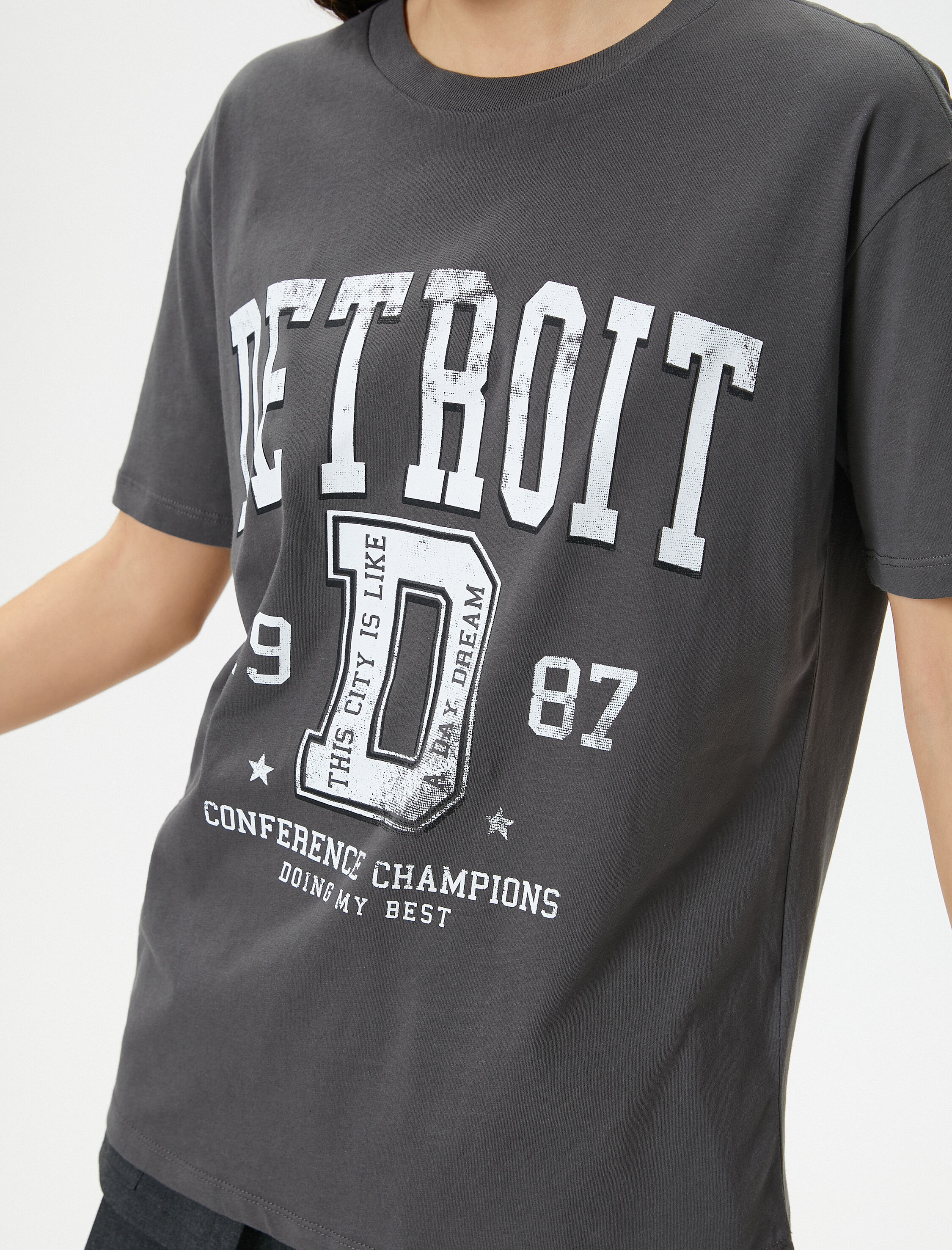   Kolej Tişört Kısa Kollu Bisiklet Yaka Pamuklu