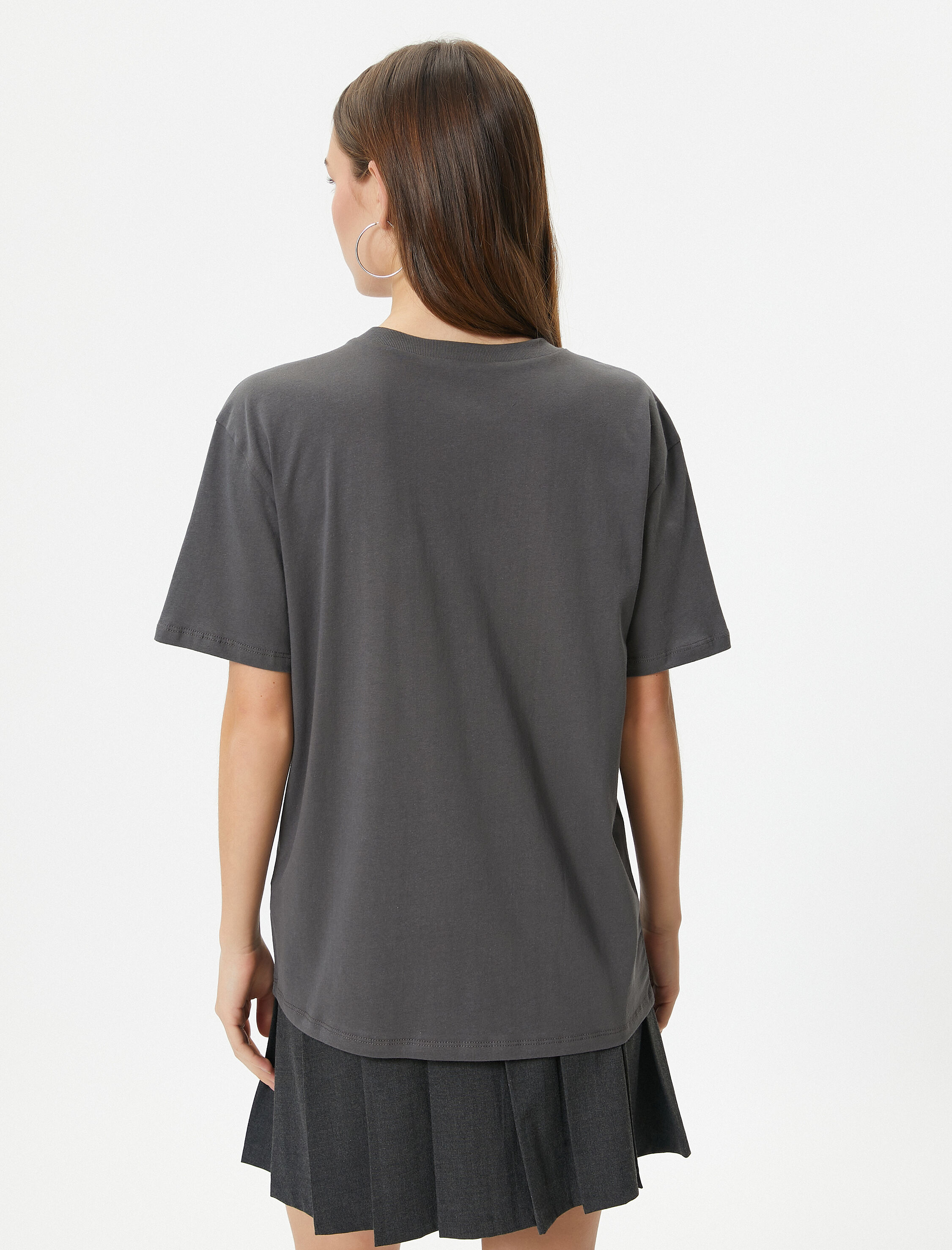   New York Tişört Kısa Kollu Bisiklet Yaka Pamuklu