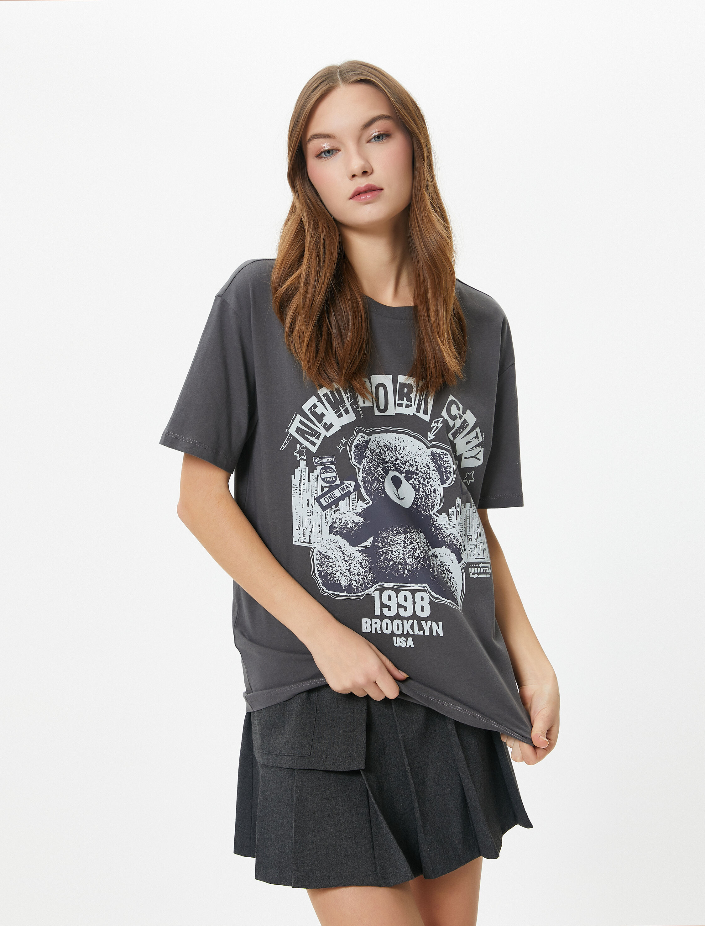   Kolej Tişört Kısa Kollu Bisiklet Yaka Pamuklu