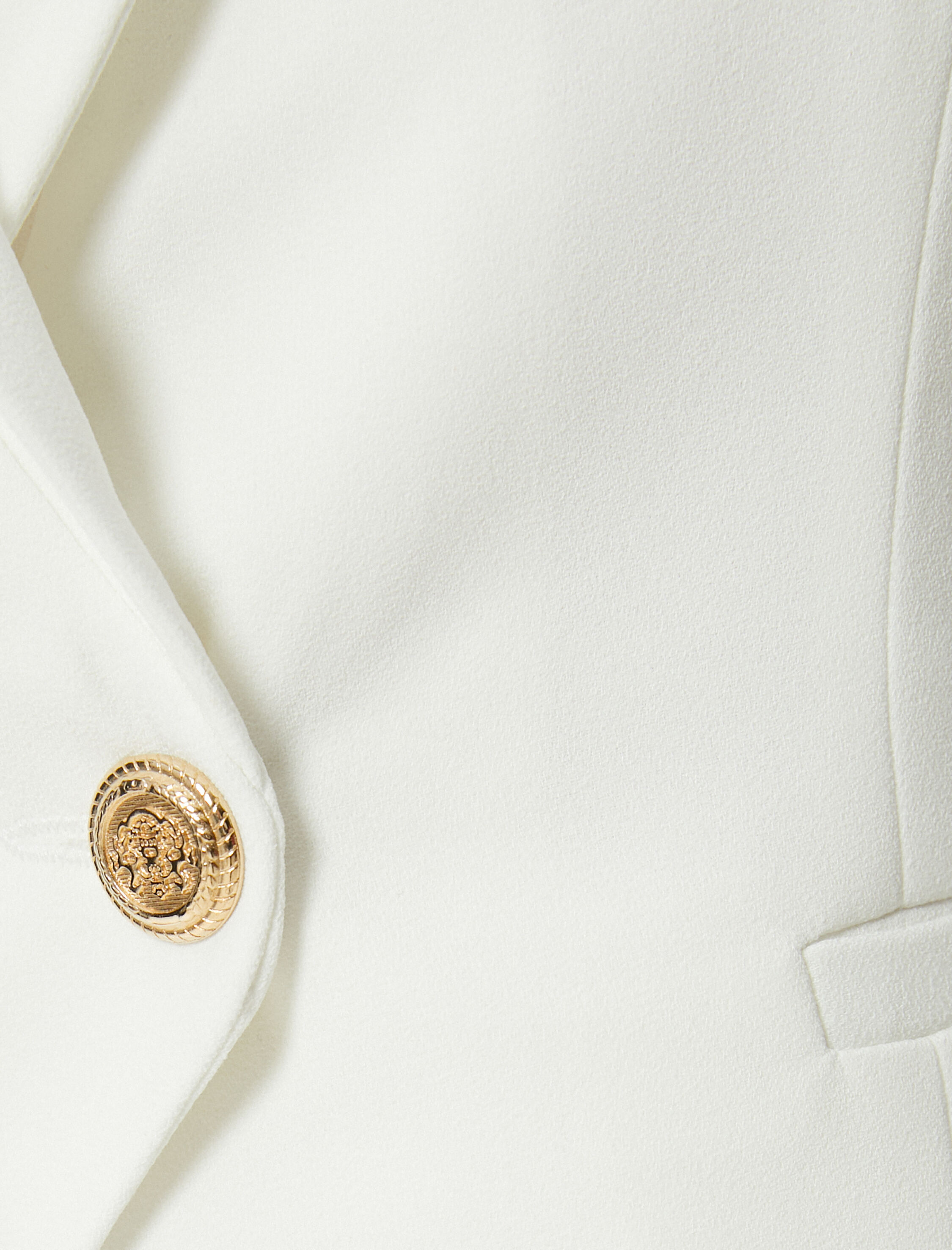   Kruvaze Yelek Gold Düğmeli Fleto Cepli