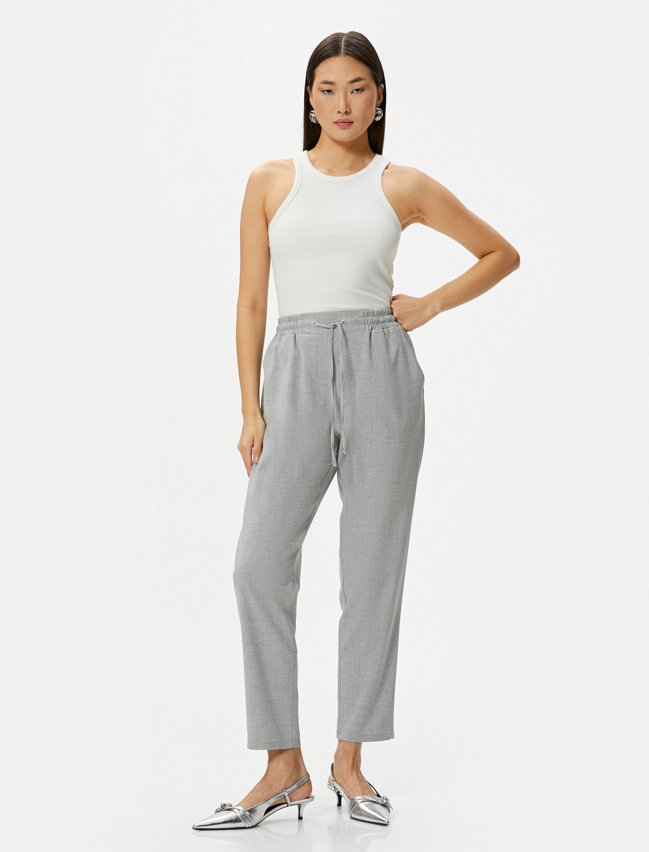   Beli Lastikli Jogger Pantolon Cep Detaylı