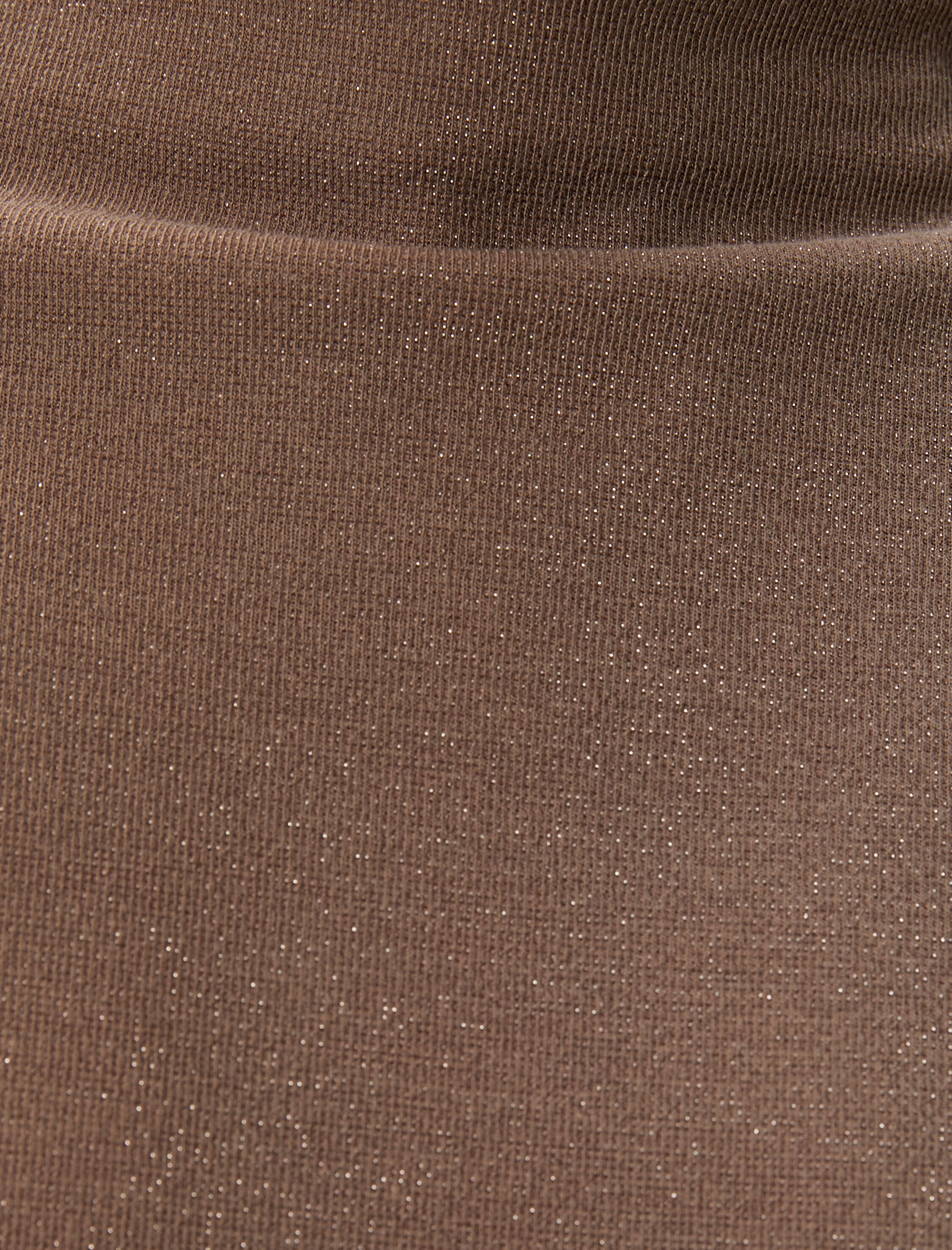   Uzun Kollu Tişört Dik Yaka Simli