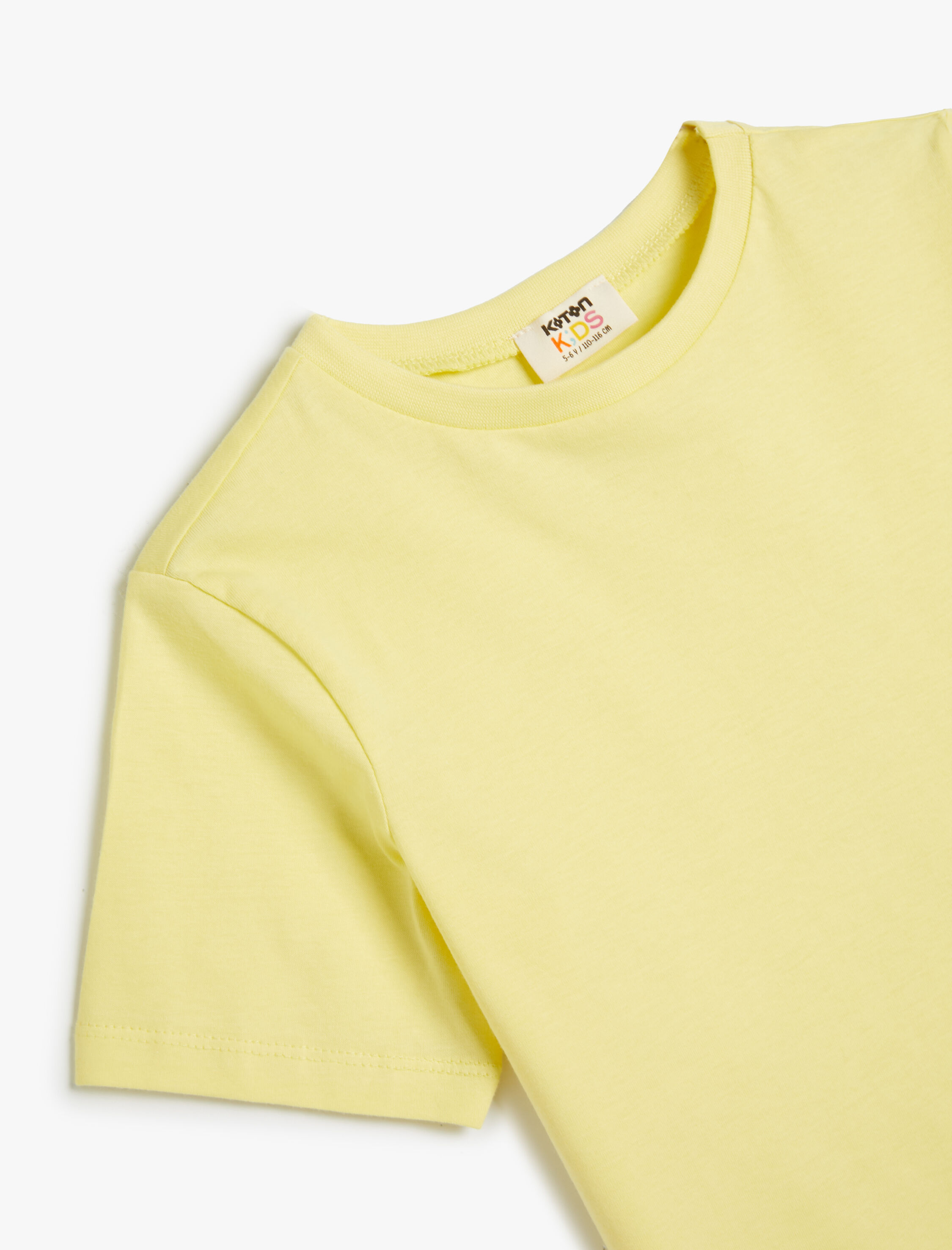  Erkek Çocuk Basic Tişört Kısa Kollu Bisiklet Yaka Pamuklu