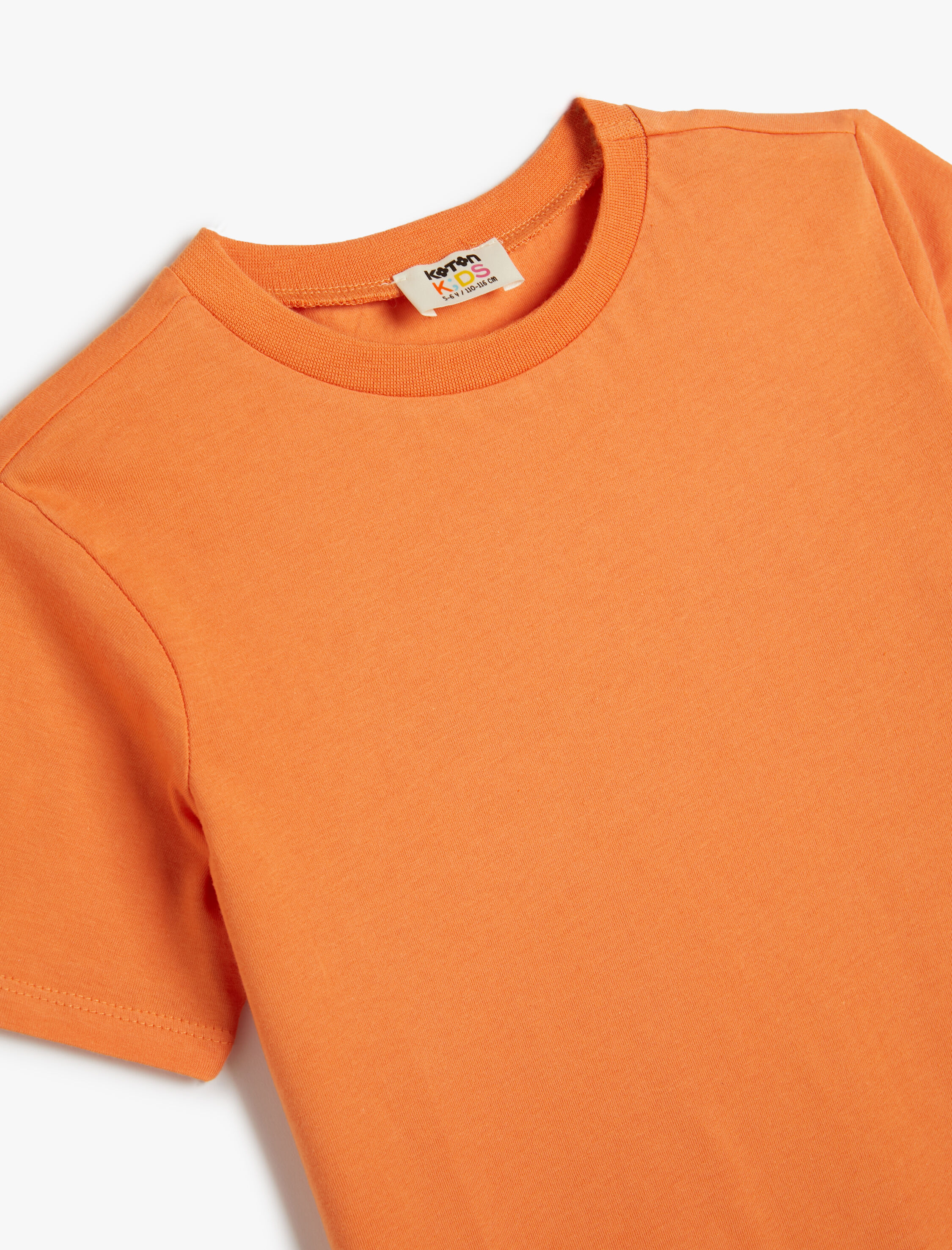  Erkek Çocuk Basic Tişört Kısa Kollu Bisiklet Yaka Pamuklu