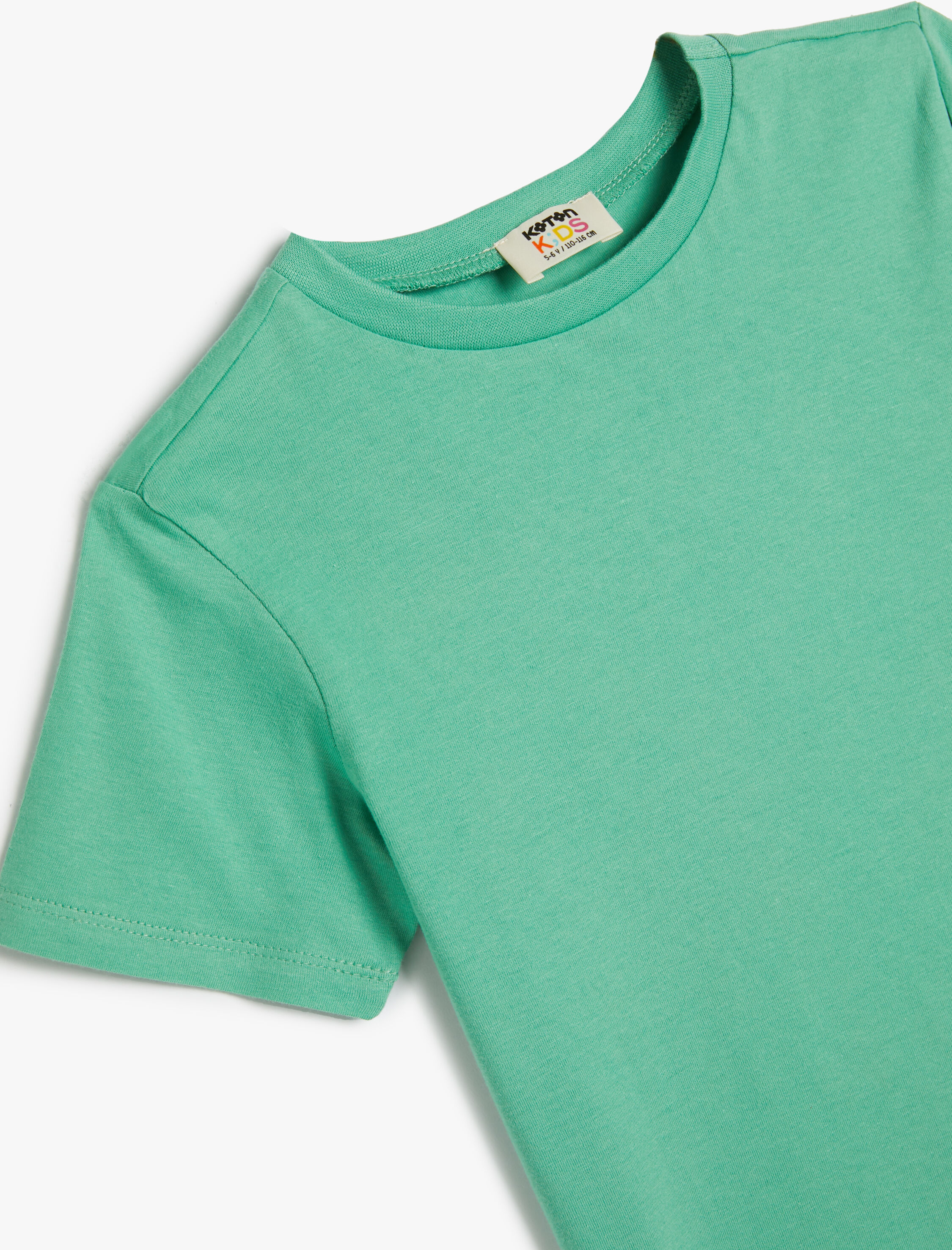  Erkek Çocuk Basic Tişört Kısa Kollu Bisiklet Yaka Pamuklu