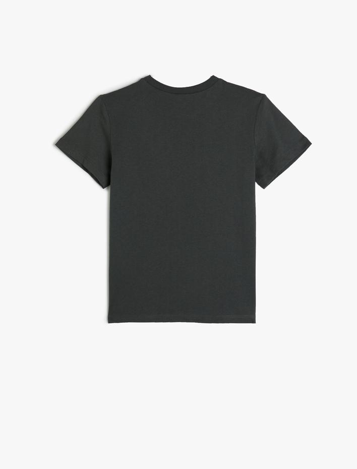 Erkek Çocuk Off-Road Temalı Bisiklet Yaka Kısa Kollu Tişört Pamuklu