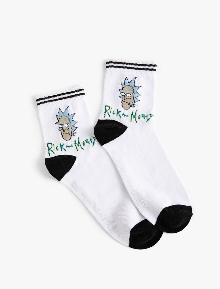 Erkek Rick and Morty Soket Çorap Lisanslı Desenli