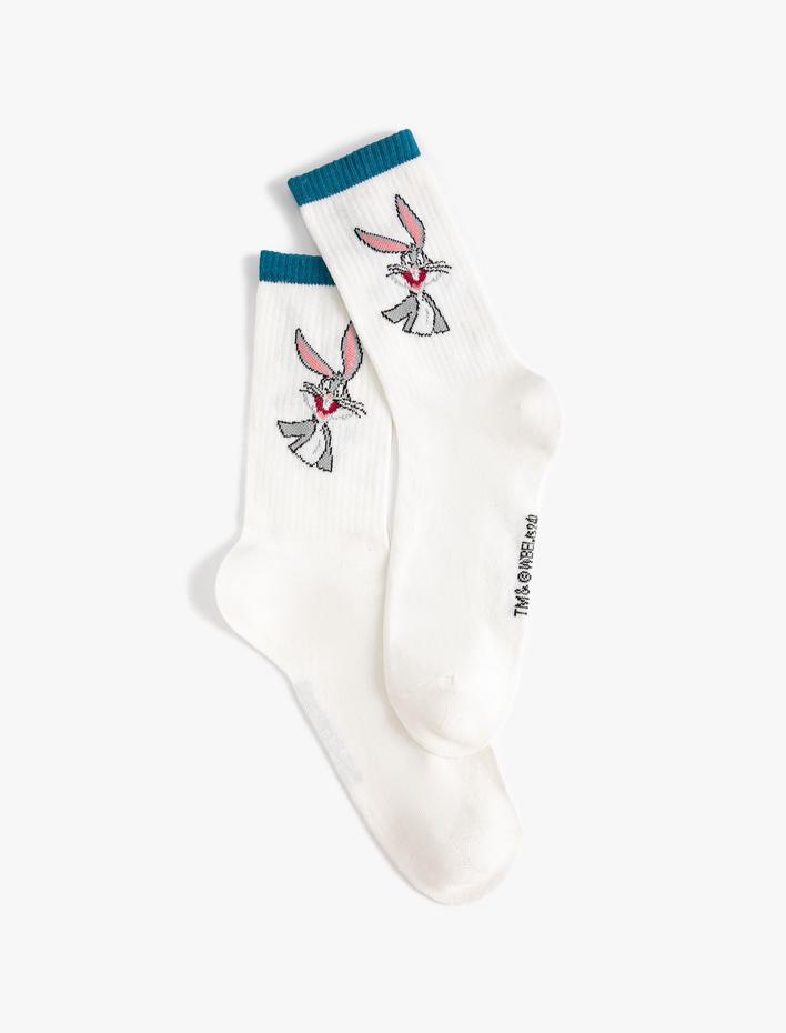 Erkek Bugs Bunny Soket Çorap Lisanslı Desenli