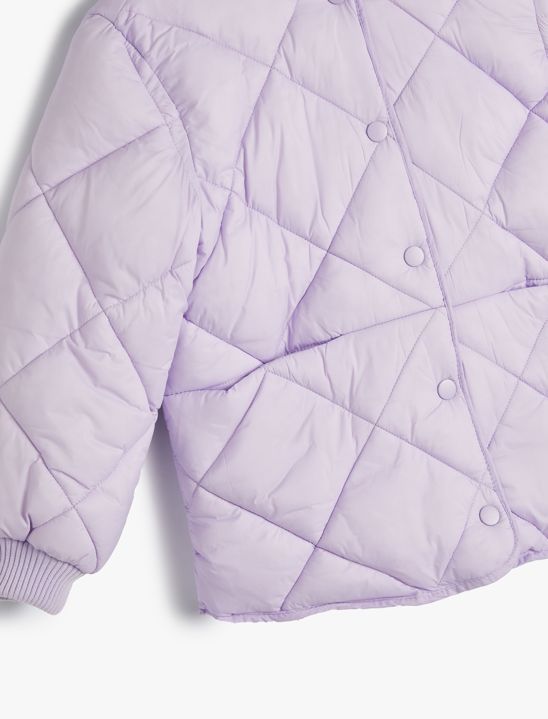  Kız Çocuk Mevsimlik Mont Kapitone Çıtçıt Kapamalı