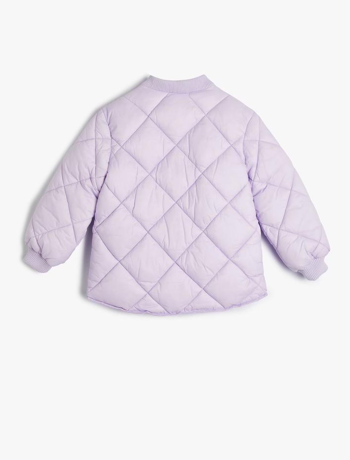 Kız Çocuk Mevsimlik Mont Kapitone Çıtçıt Kapamalı