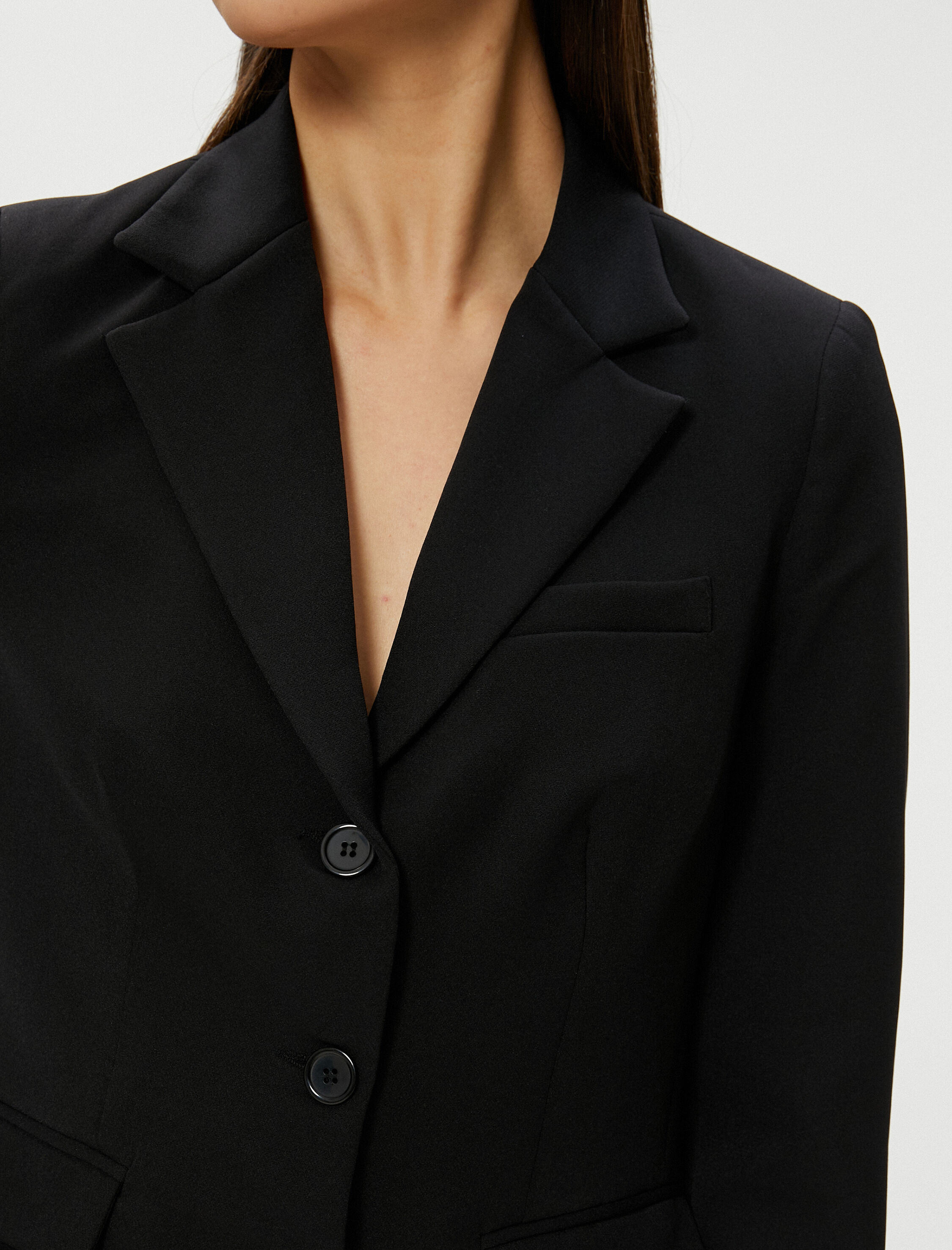   Blazer Ceket Düğmeli Kapaklı Cepli Regular Fit