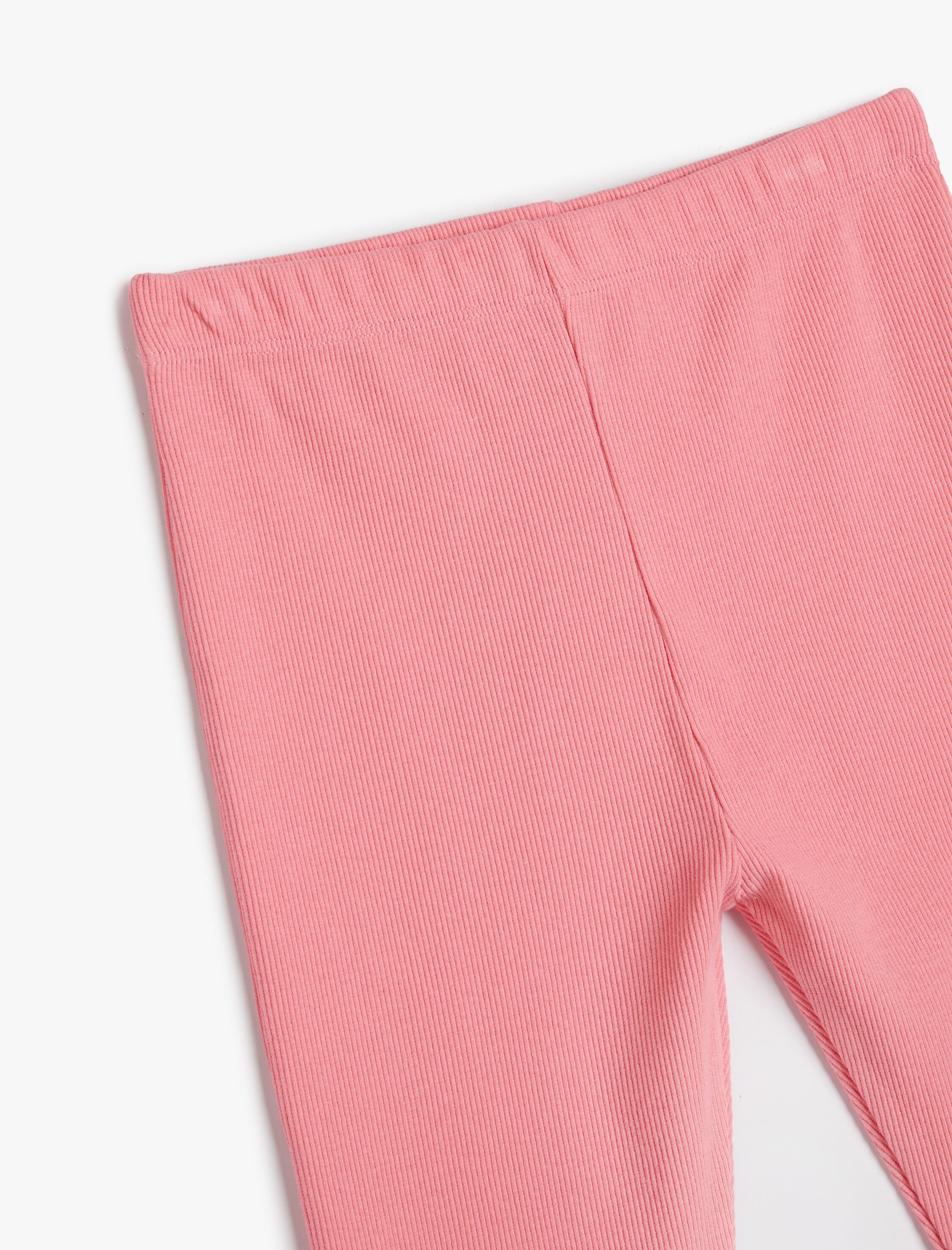  Kız Çocuk Basic Kapri Tayt Fitilli Beli Lastikli Pamuklu