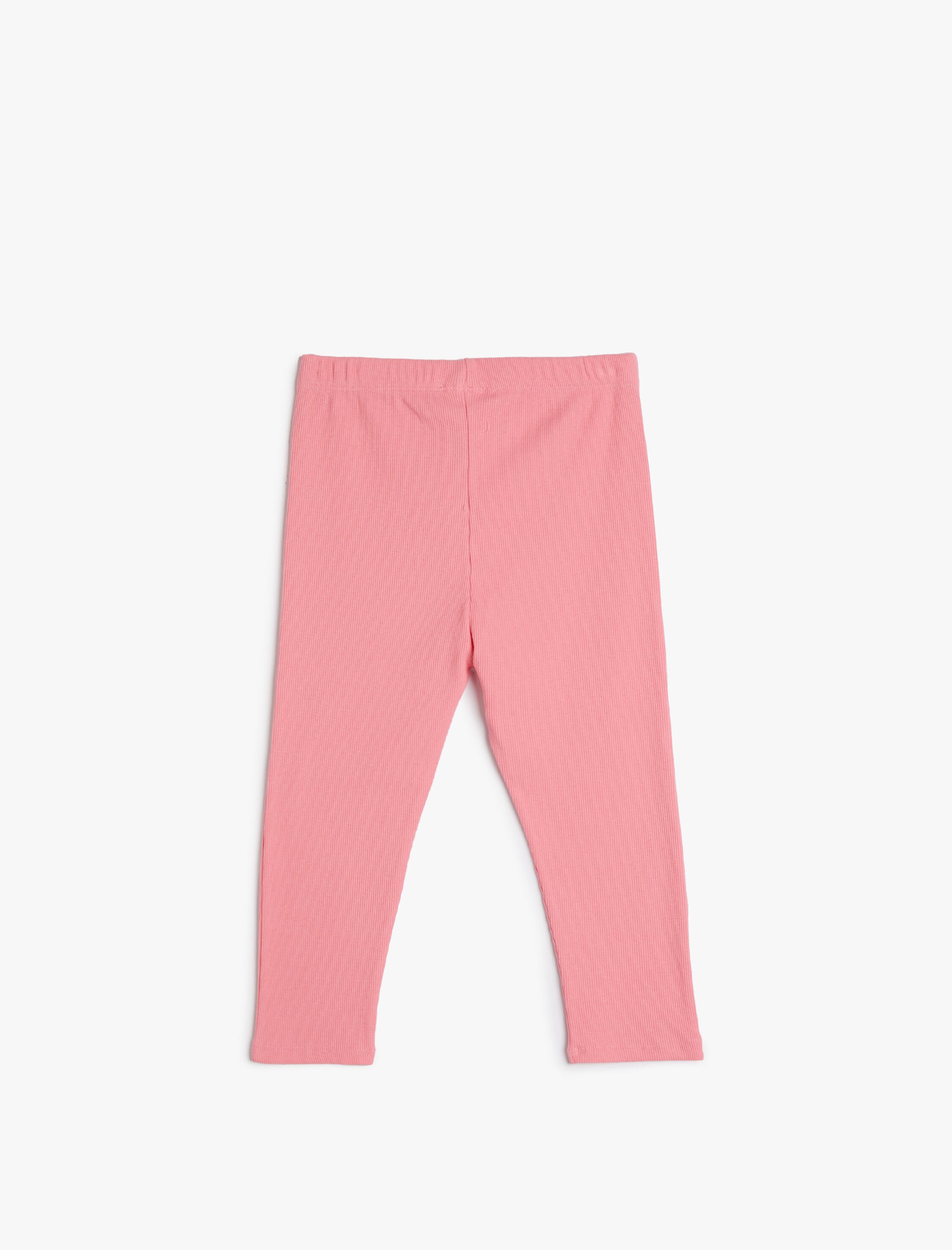  Kız Çocuk Basic Kapri Tayt Fitilli Beli Lastikli Pamuklu