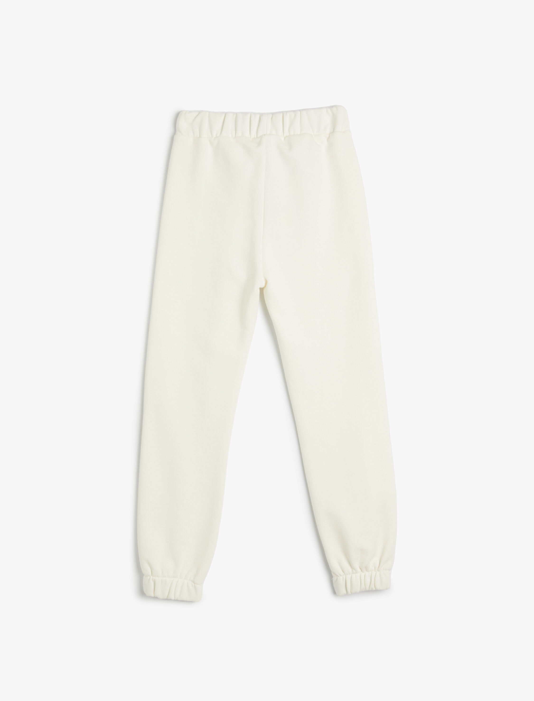 Kız Çocuk Basic Jogger Eşofman Altı Nervürlü Beli Lastikli Cepli