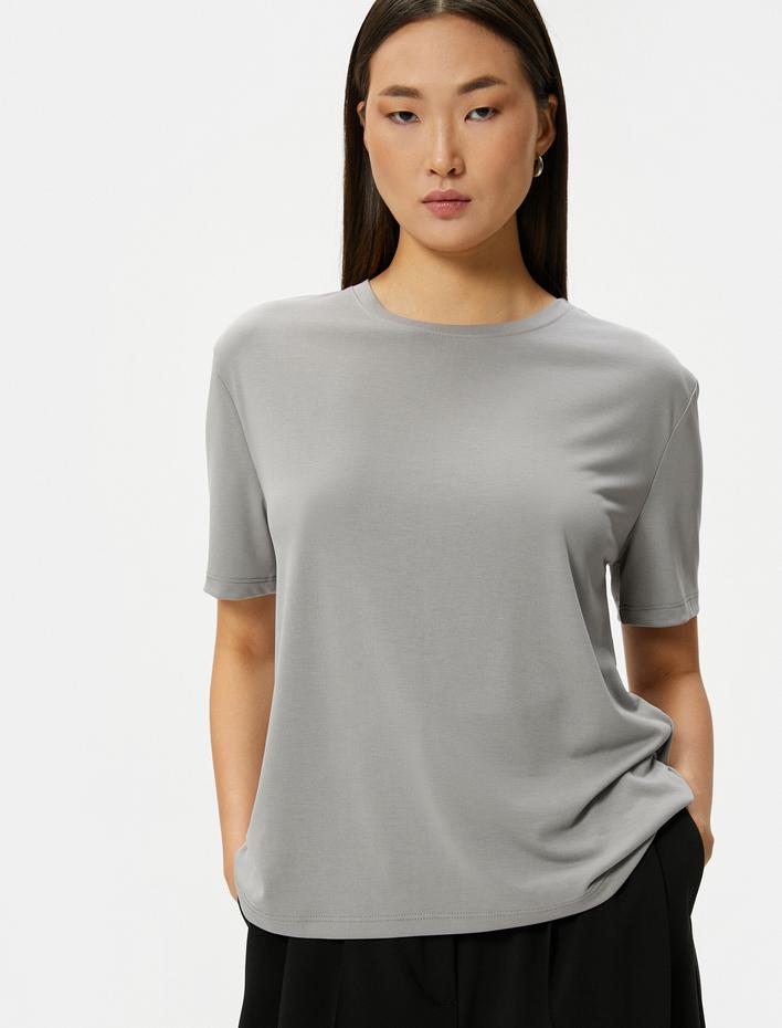  Basic Tişört Kısa Kollu Bisiklet Yaka Pamuklu