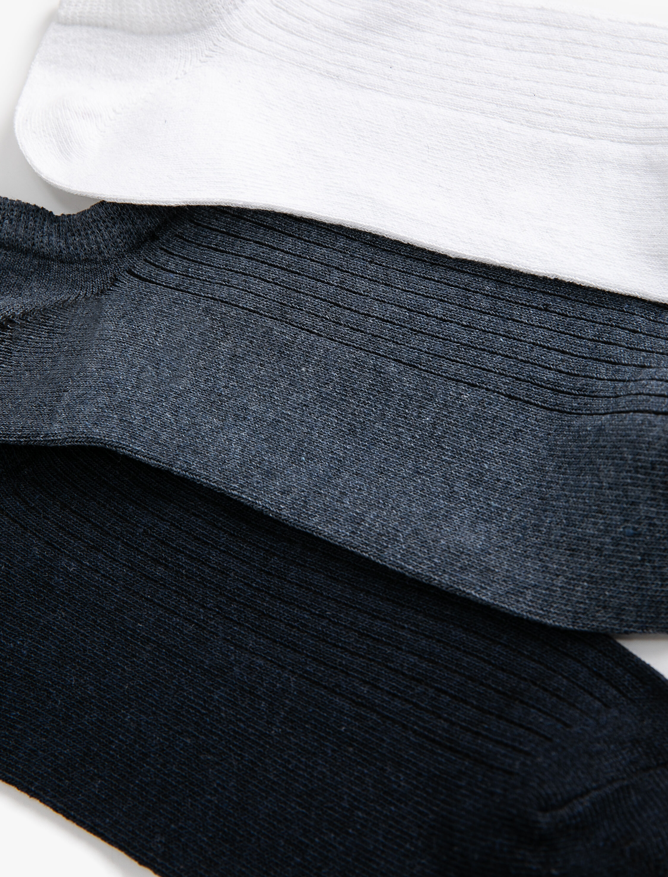  Erkek 3'lü Patik Çorap Seti Dokulu Çok Renkli