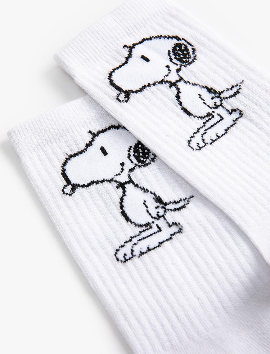  Kadın Snoopy Çorap Lisanslı Desenli