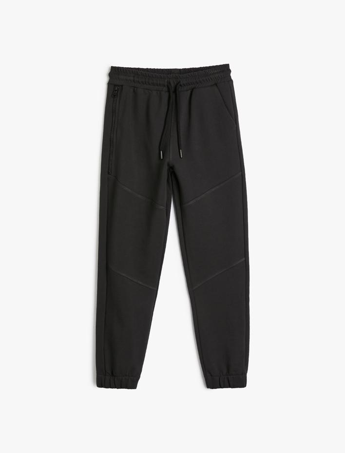 Erkek Çocuk Jogger Eşofman Altı Cepli Beli Bağlamalı Şardonlu Pamuklu