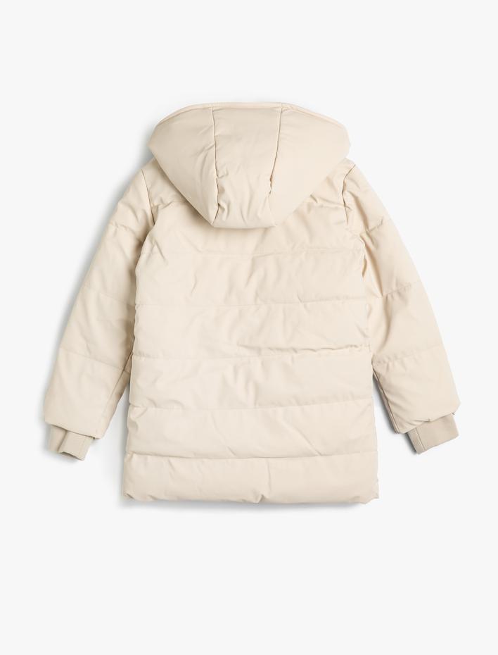 Kız Çocuk Oversize Şişme Mont Fermuar Kapamalı Manşetleri Lastikli