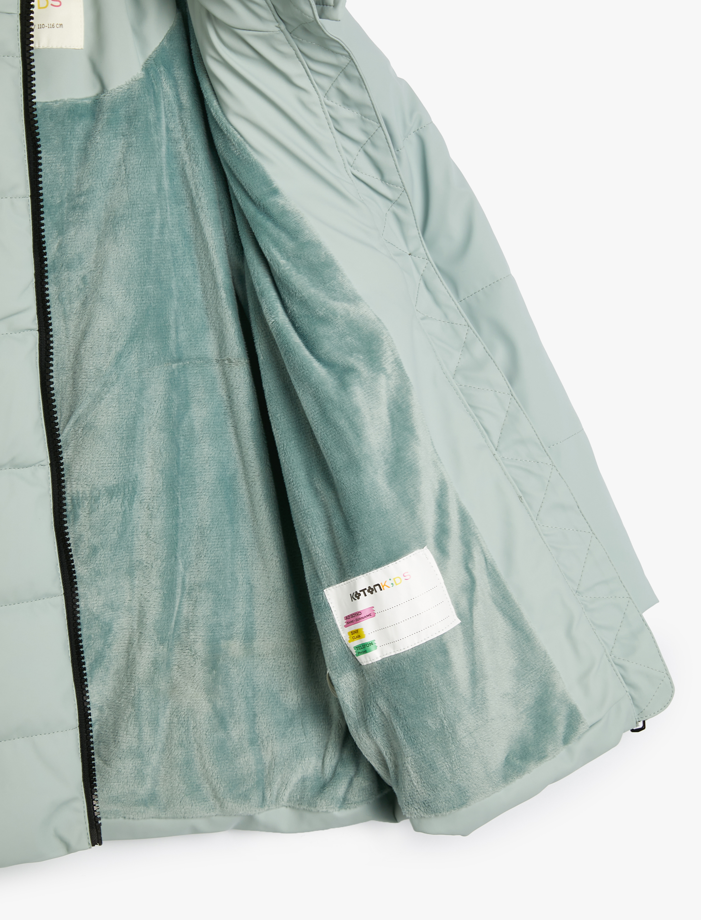  Kız Çocuk Oversize Şişme Mont Fermuar Kapamalı Manşetleri Lastikli