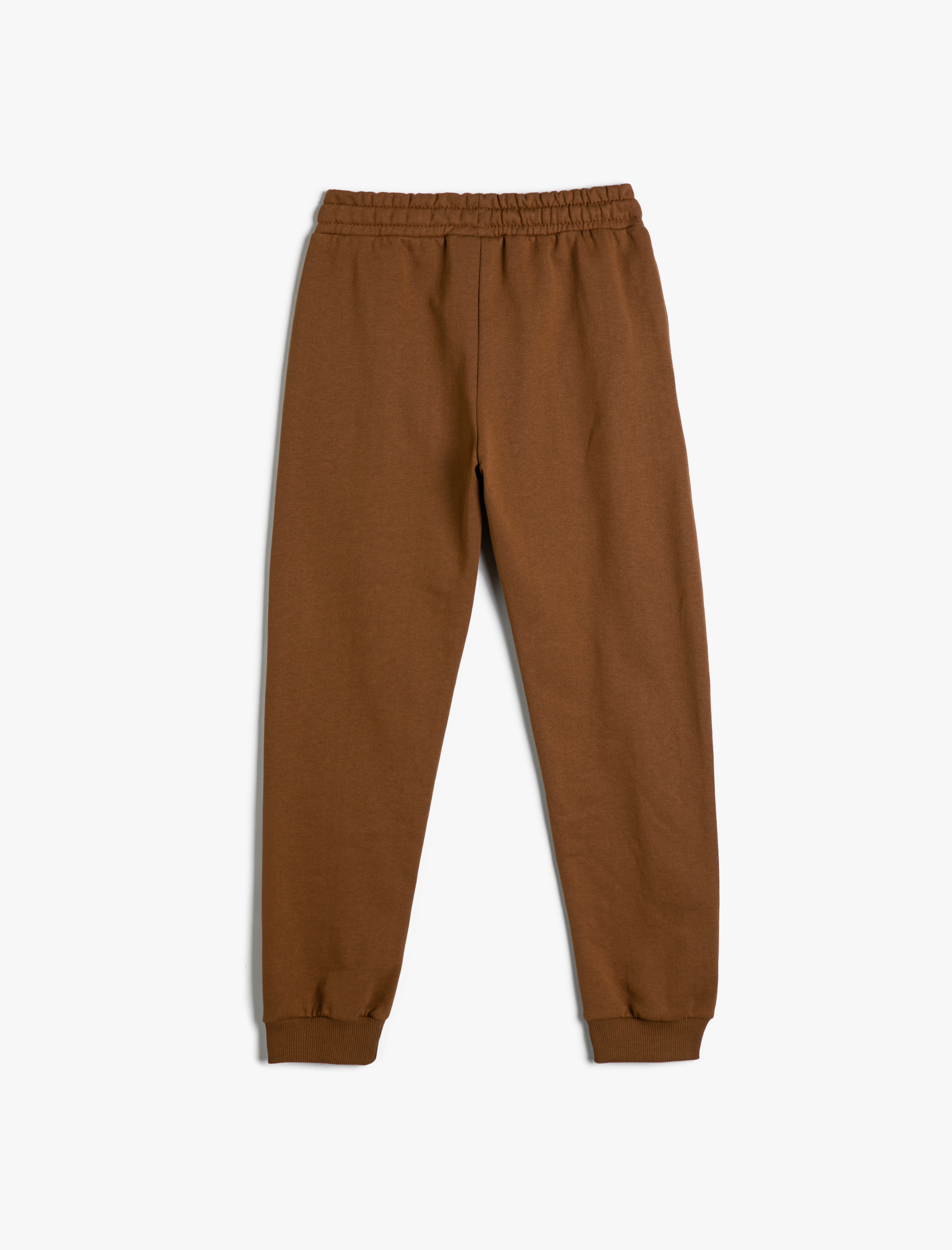  Erkek Çocuk Jogger Eşofman Altı Slogan Baskılı Cepli Beli Bağlamalı Şardonlu