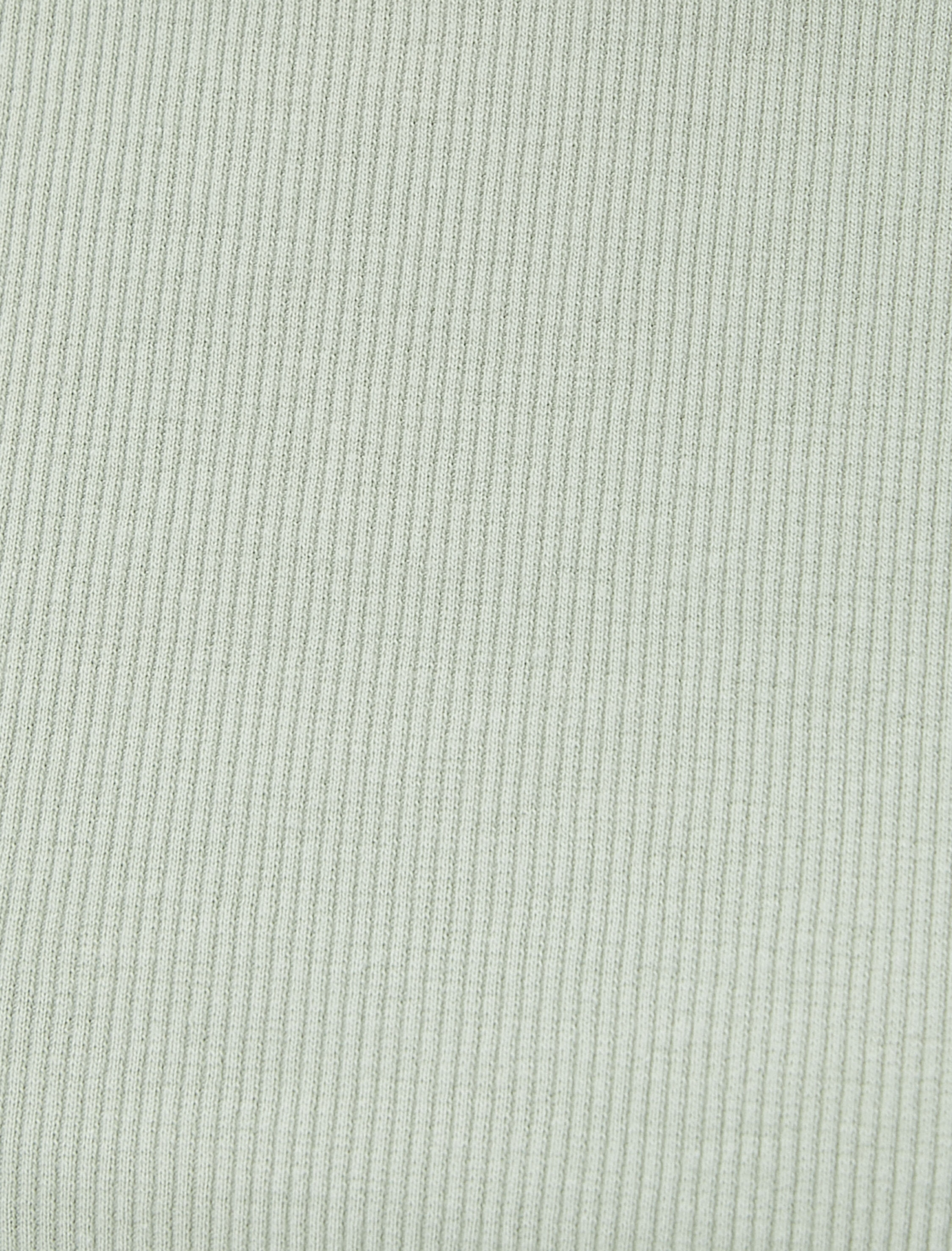   Balıkçı Yaka Crop Tişört Slim Fit Kısa Kollu Kaşkorse Pamuklu