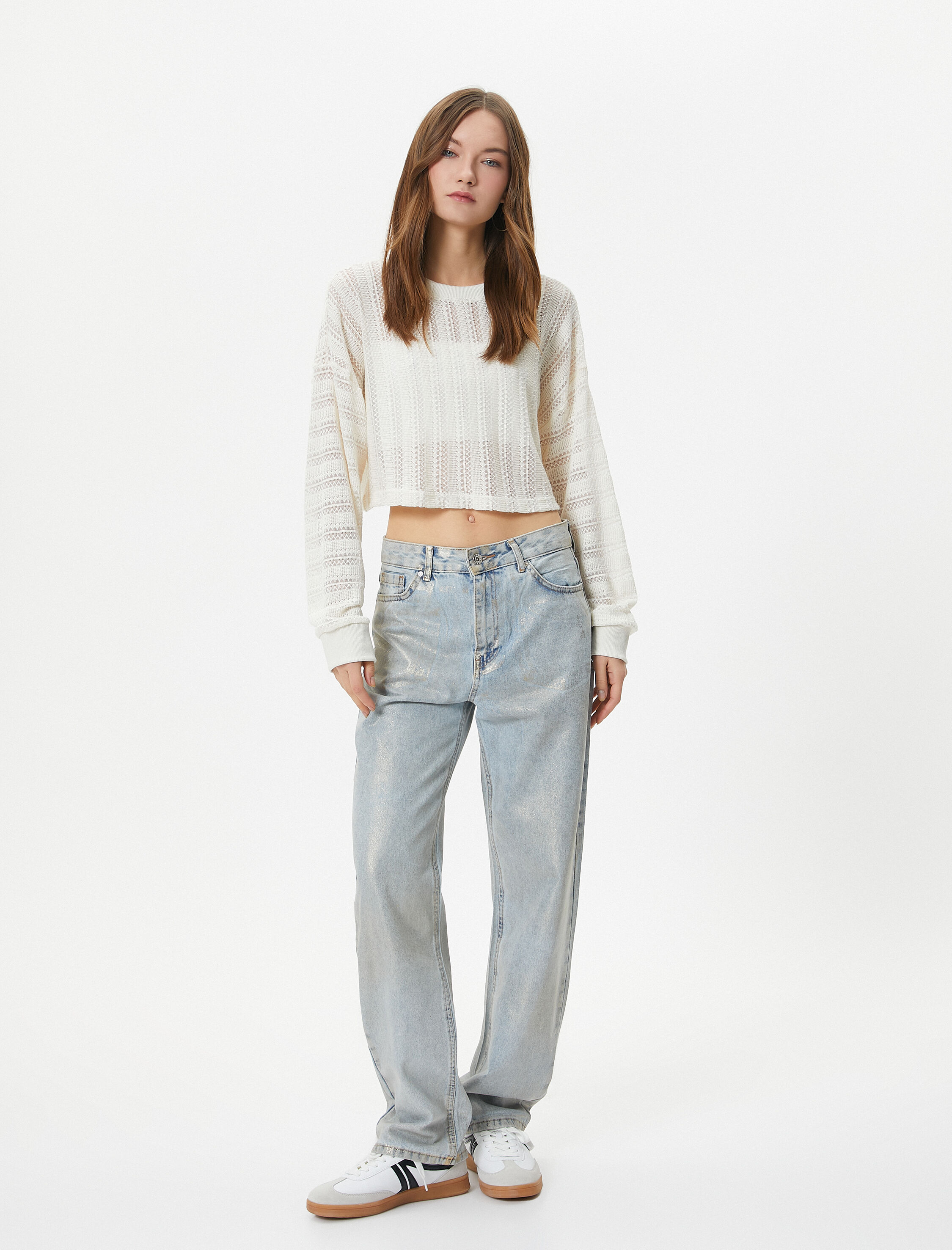   Crop File Kazak Uzun Kollu Bisiklet Yaka