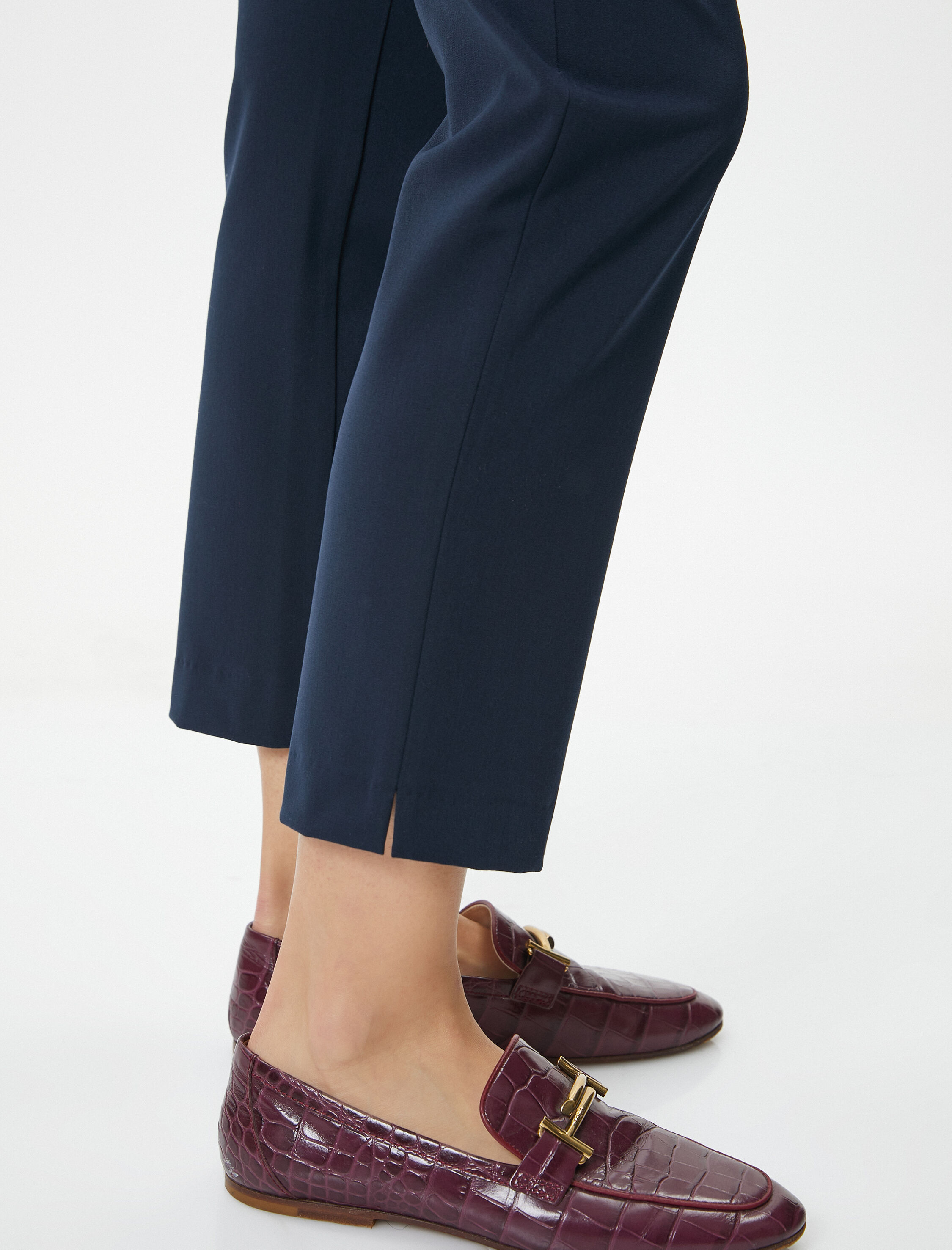   Kumaş Cigarette Pantolon Cepli Yüksek Bel