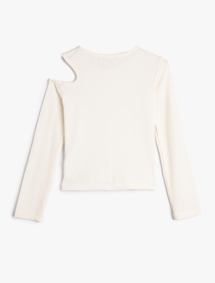 Kız Çocuk Bluz Uzun Kollu Pencere Detaylı Kaşkorse