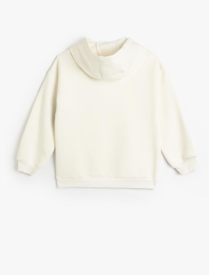 Kız Çocuk Tom ve Jerry Kapşonlu Sweatshirt Baskılı Lisanslı Şardonlu