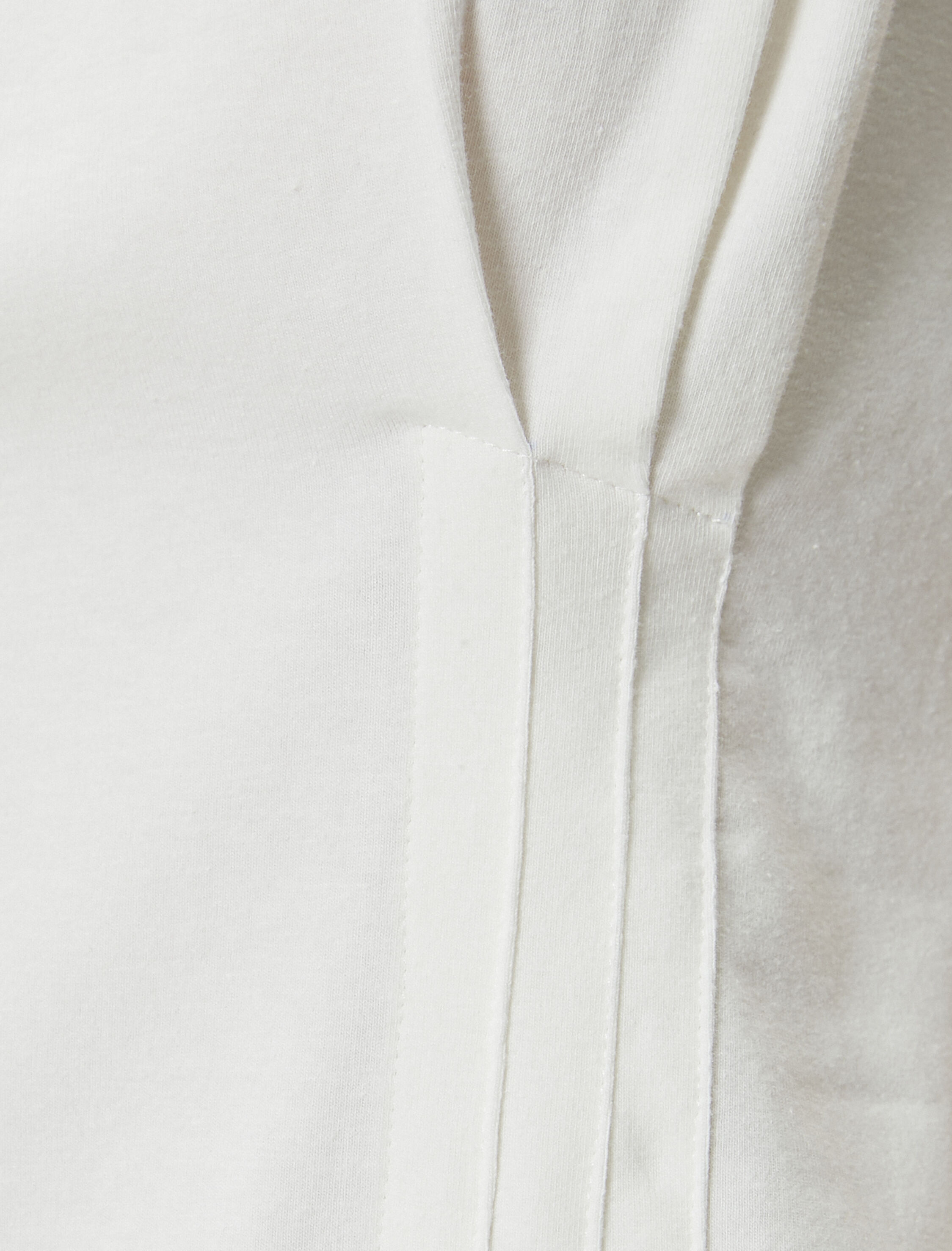   Kolsuz Tişört Korse Detaylı Bisiklet Yaka Pamuklu