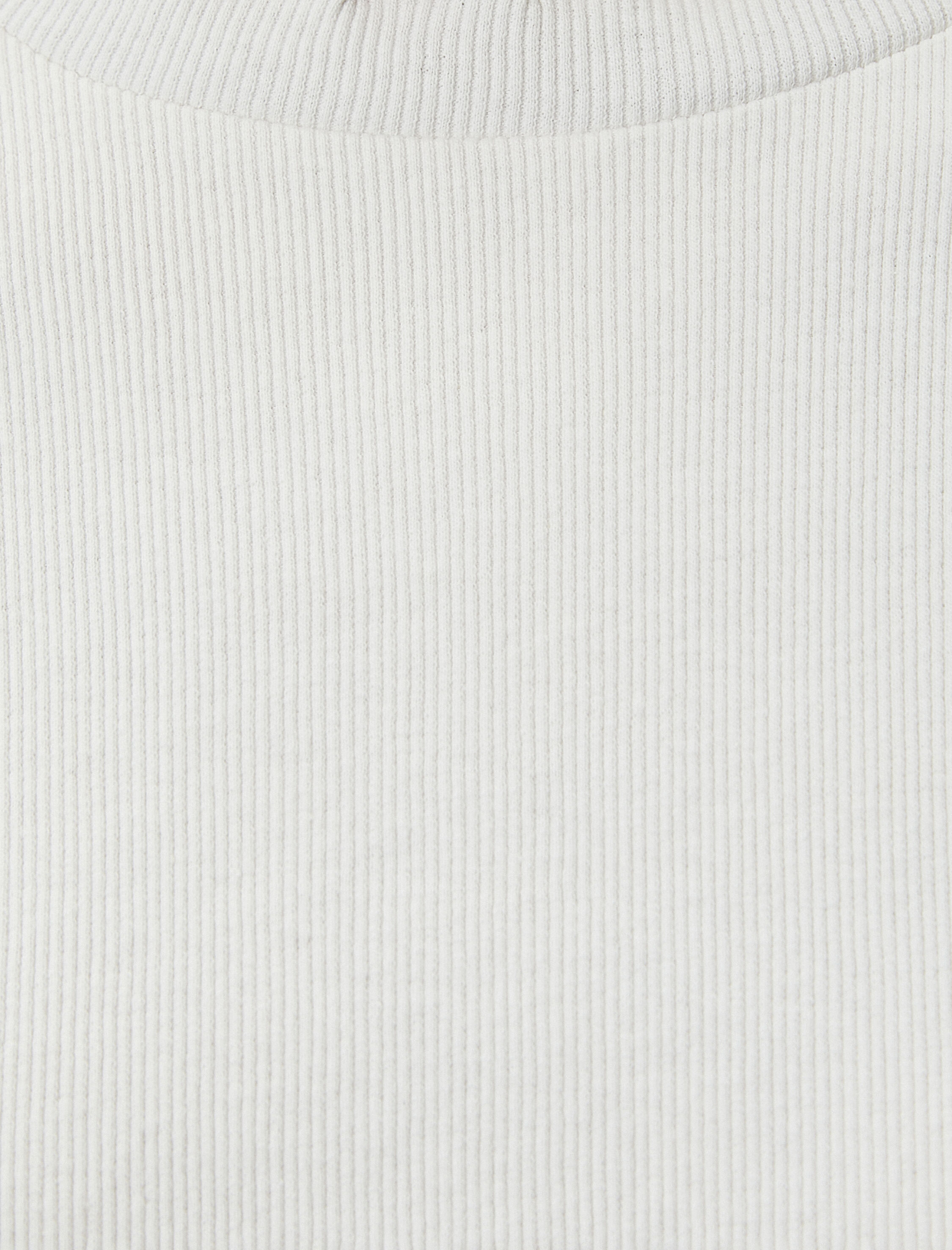   Dik Yaka Tişört Fitilli Kısa Kollu Pamuklu Slim Fit